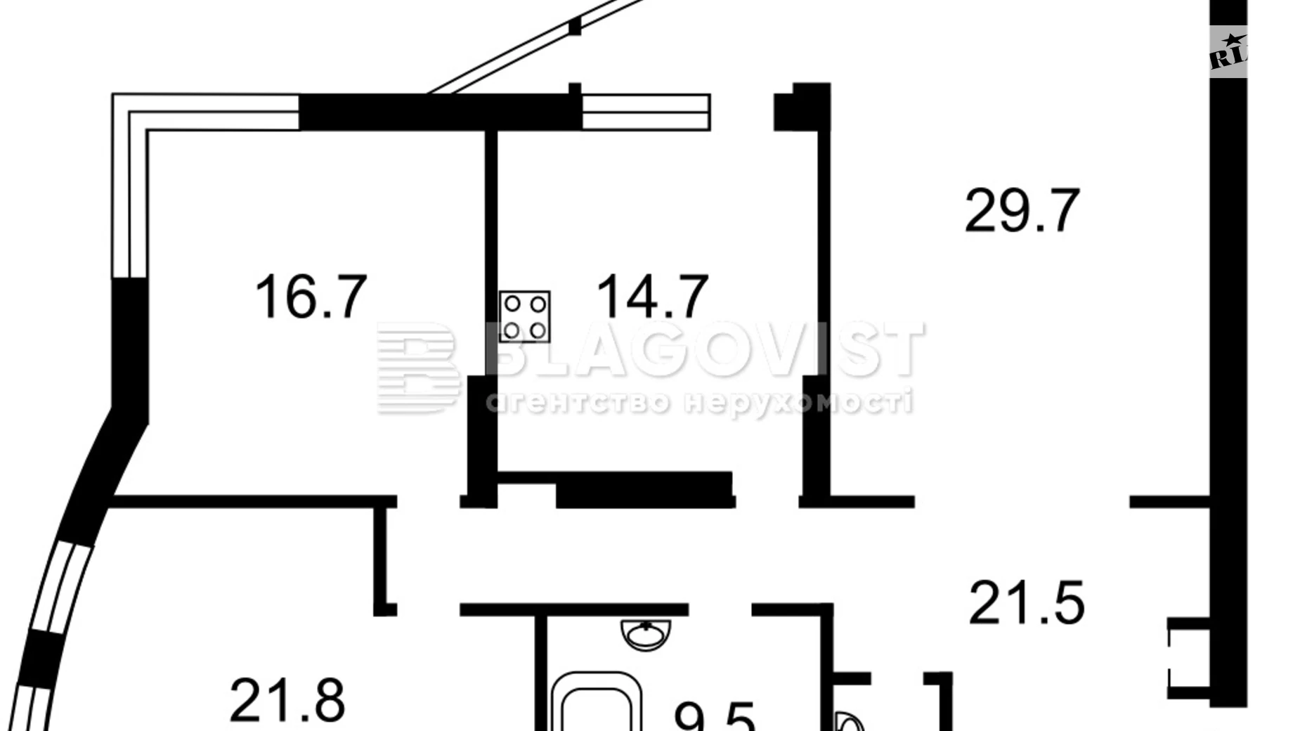 Продается 3-комнатная квартира 118.7 кв. м в Киеве, бул. Леси Украинки, 30Б