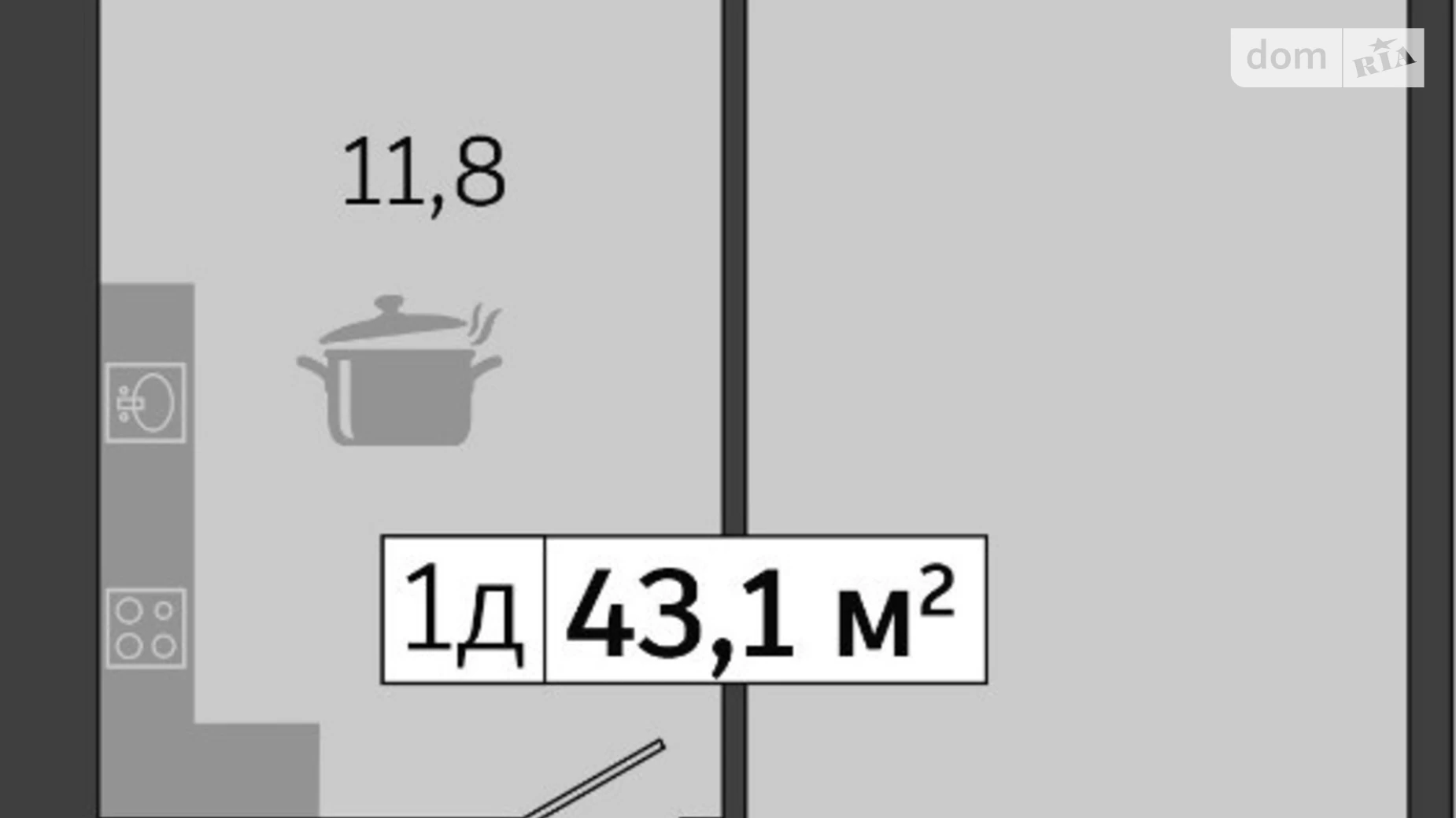 Продается 2-комнатная квартира 43 кв. м в Днепре, Запорожское шоссе, 32