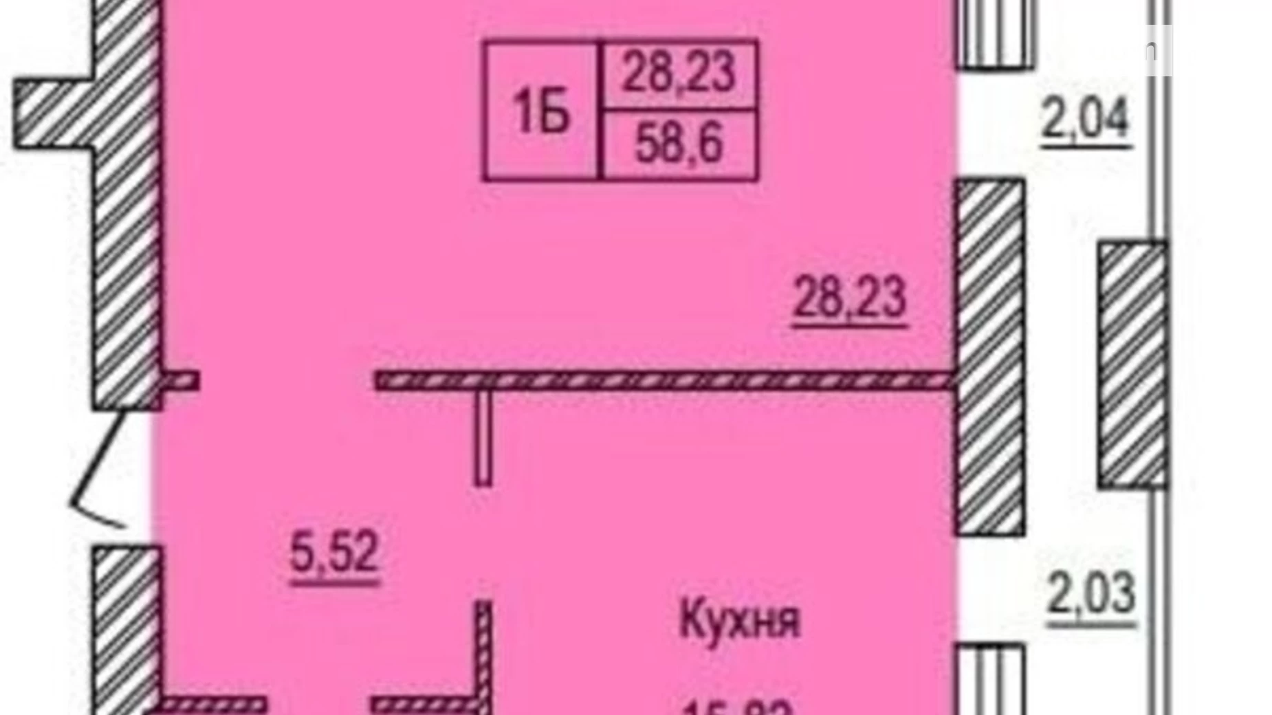 Продается 2-комнатная квартира 58 кв. м в Днепре, ул. Космическая