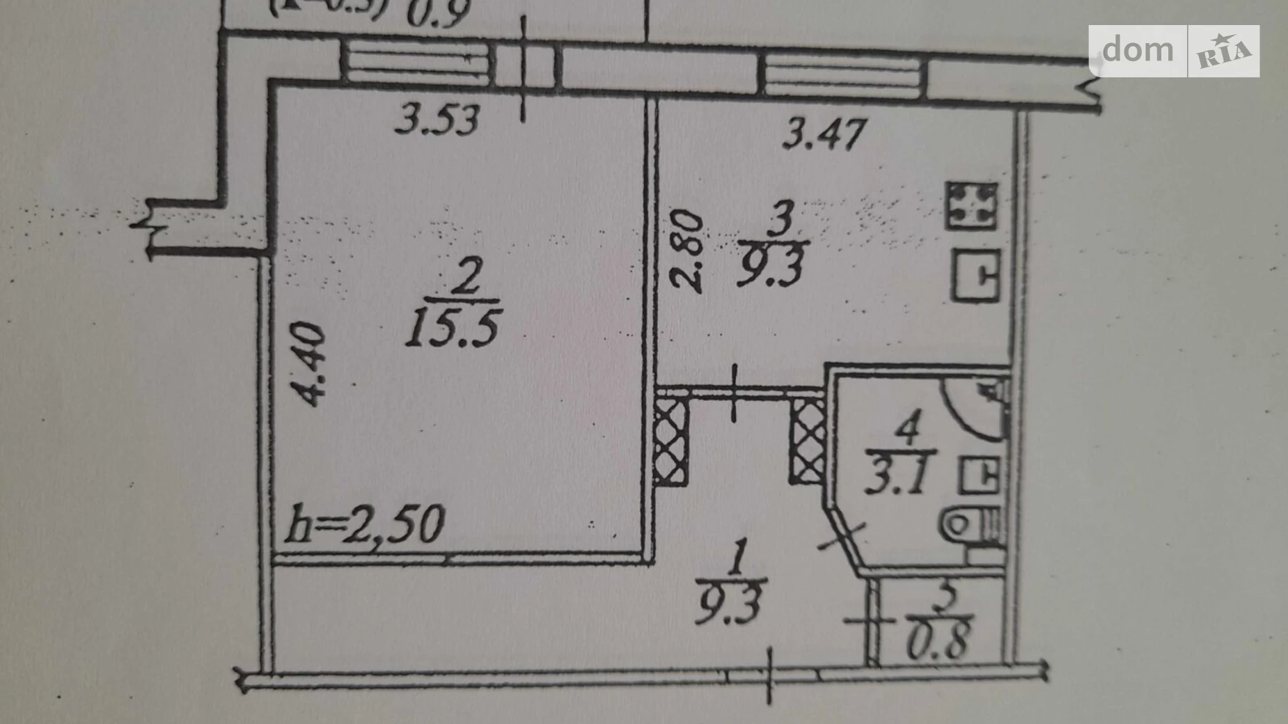 Продается 1-комнатная квартира 38.9 кв. м в Днепре, ул. Николая Михновского(Щербины)