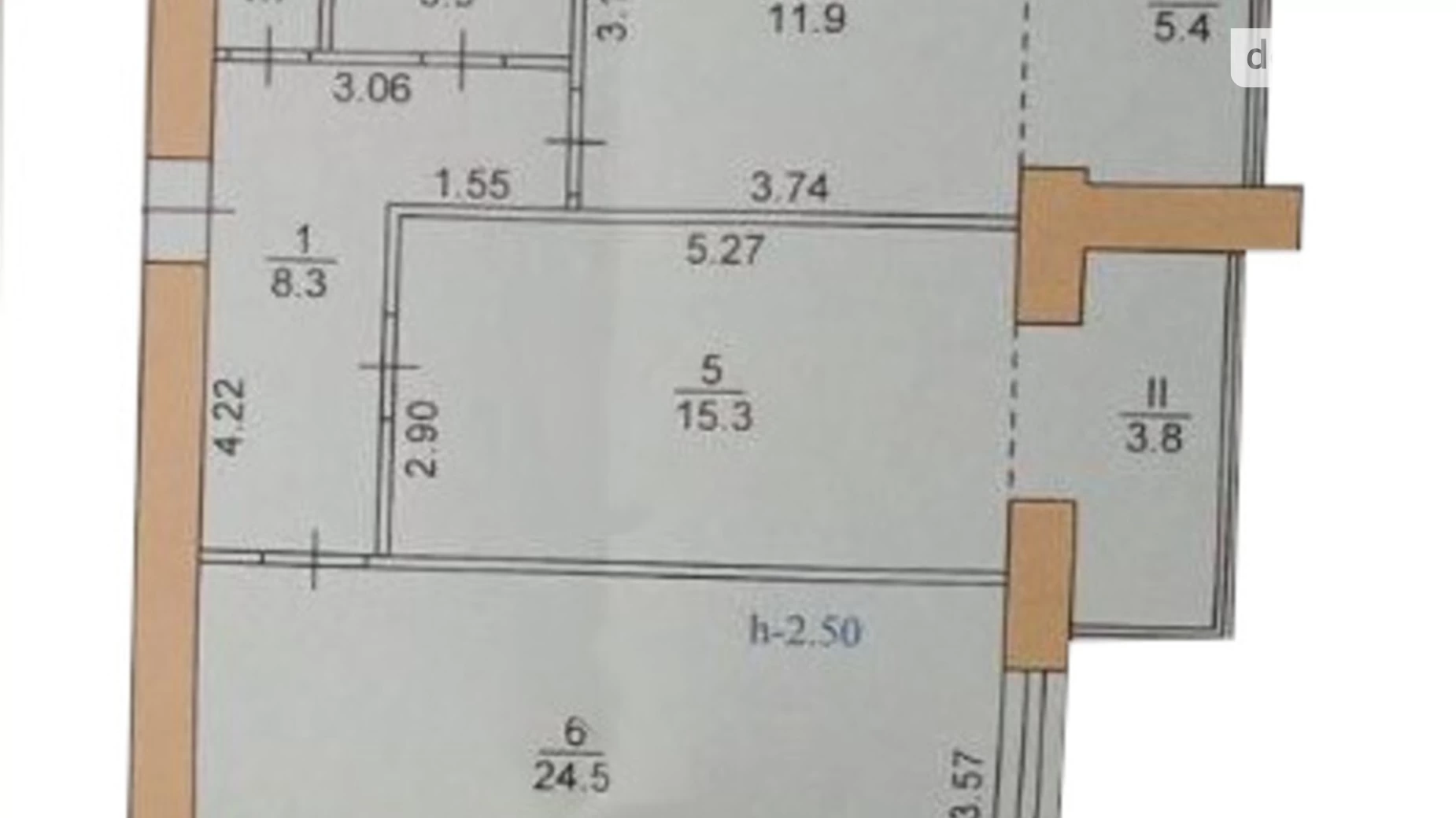 2-кімнатна квартира 74.9 кв. м у Тернополі, вул. Львівська, 22