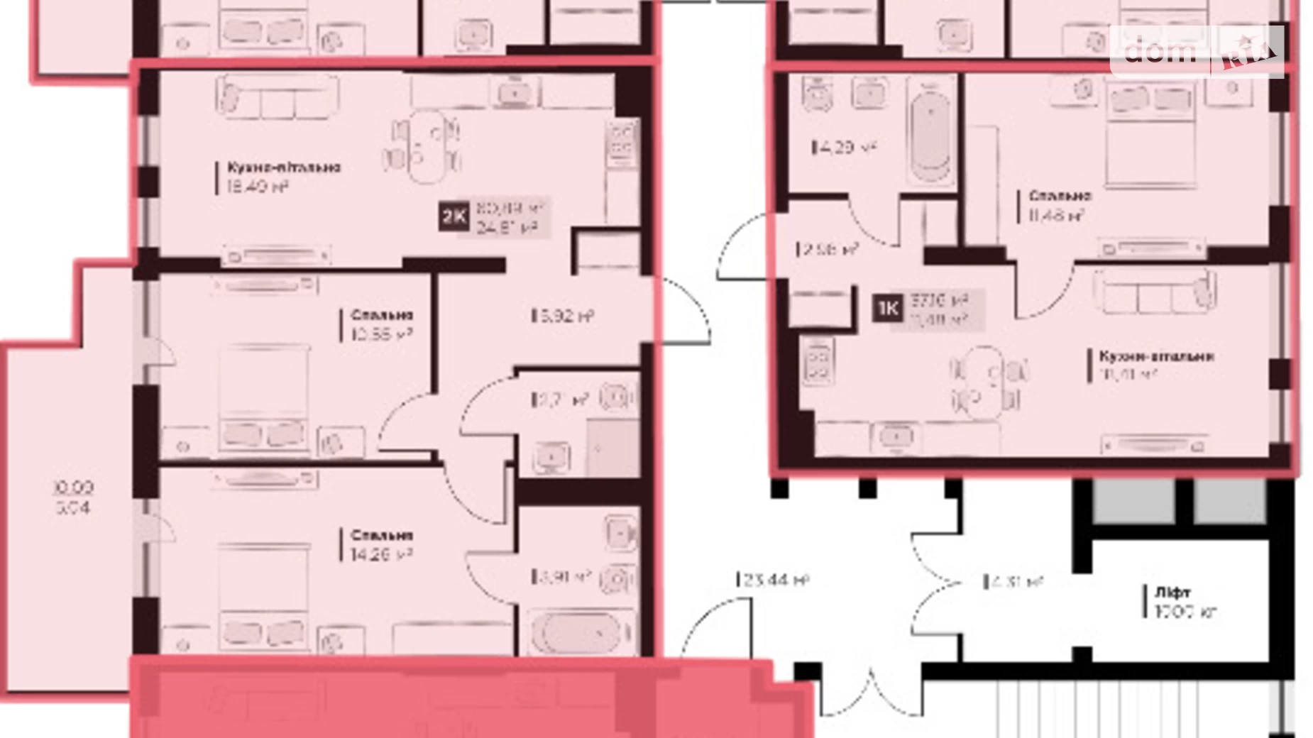 Продается 2-комнатная квартира 68.15 кв. м в Винниках, ул. Галицкая - фото 5