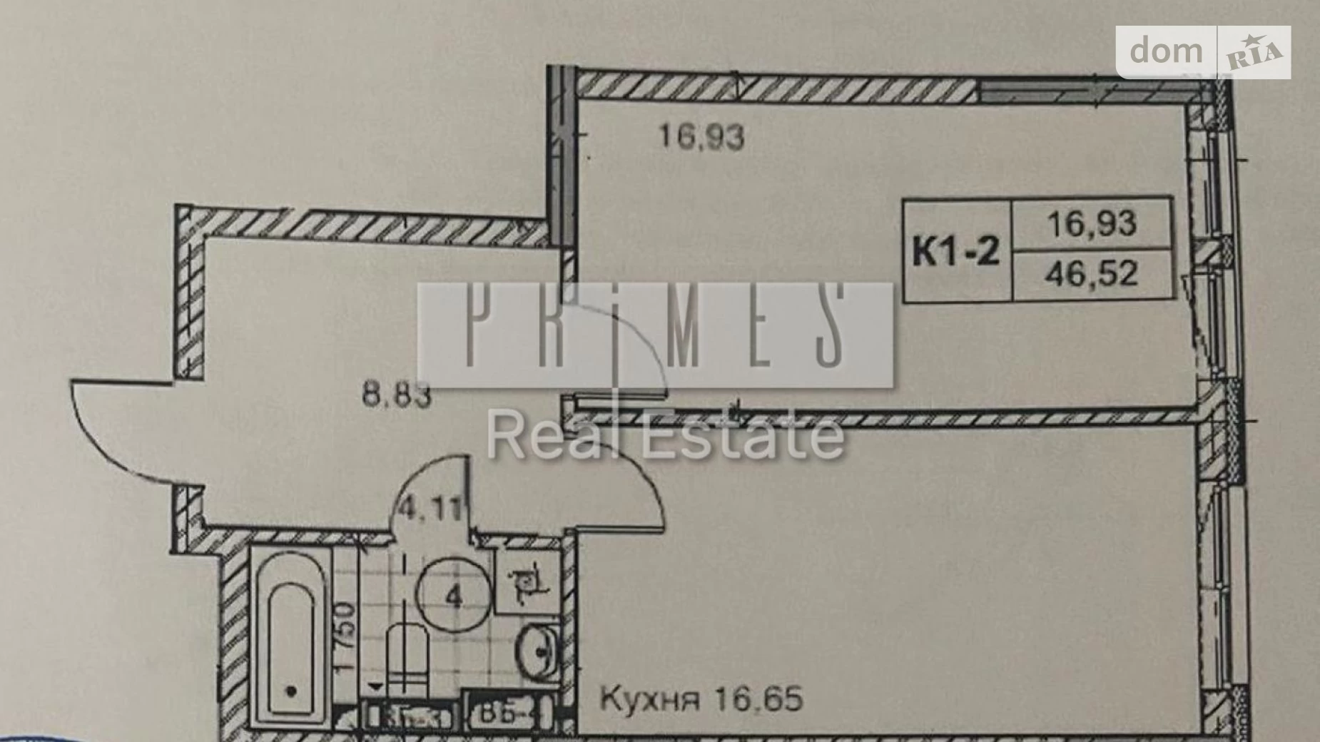 Продається 1-кімнатна квартира 47 кв. м у Києві, вул. Предславинська, 35