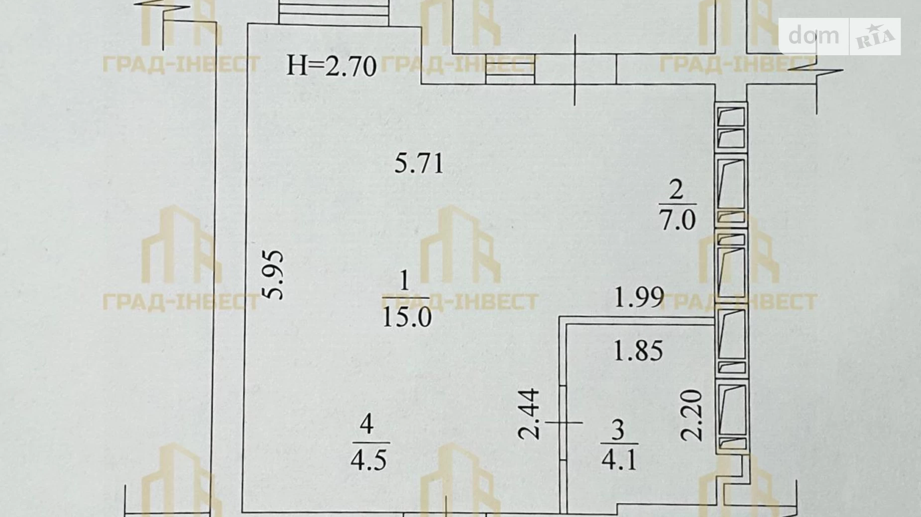 Продается 1-комнатная квартира 32.5 кв. м в Харькове, ул. Козакевича - фото 2