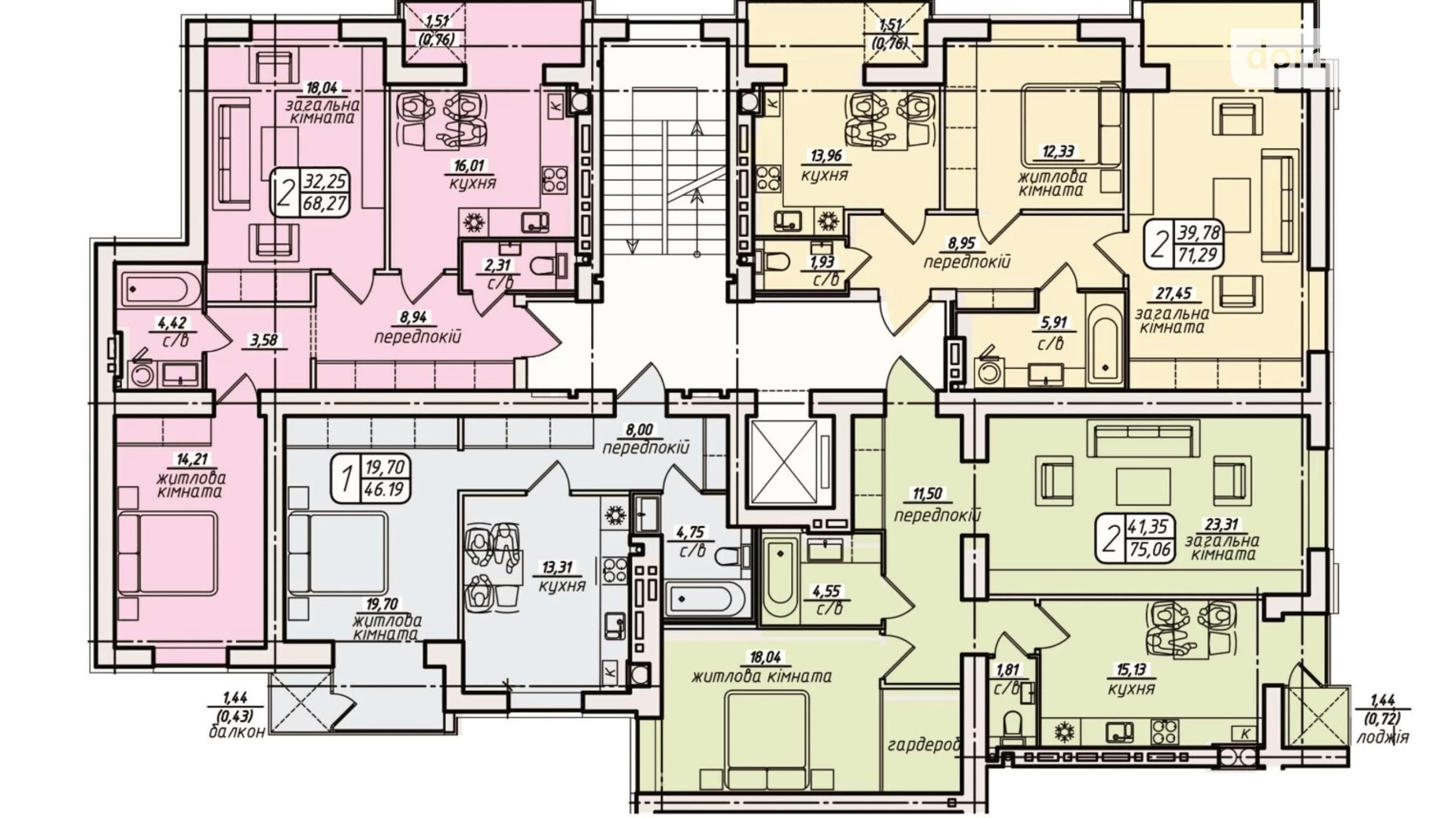 Продается 2-комнатная квартира 72 кв. м в Березиной, ул. Радужная, 100