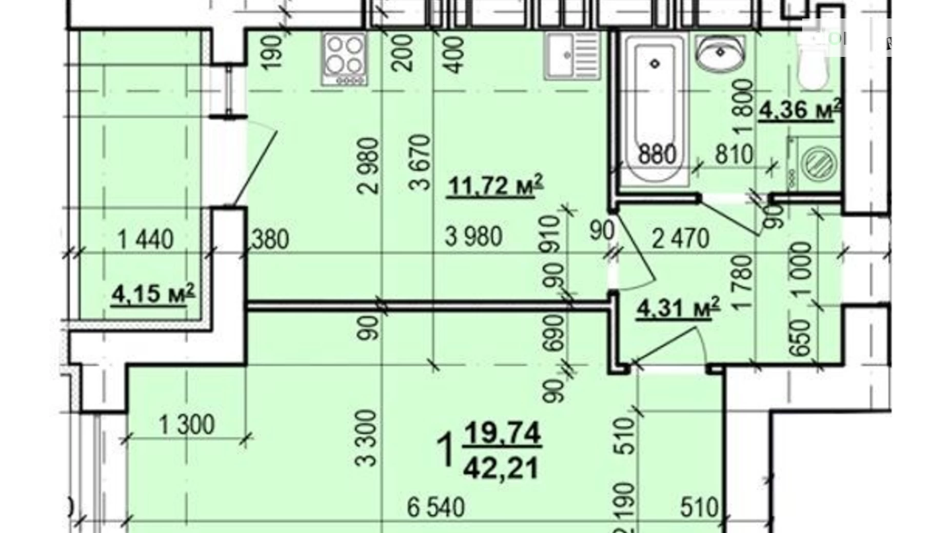 Продается 1-комнатная квартира 43 кв. м в Харькове, просп. Героев Харькова(Московский), 268Б