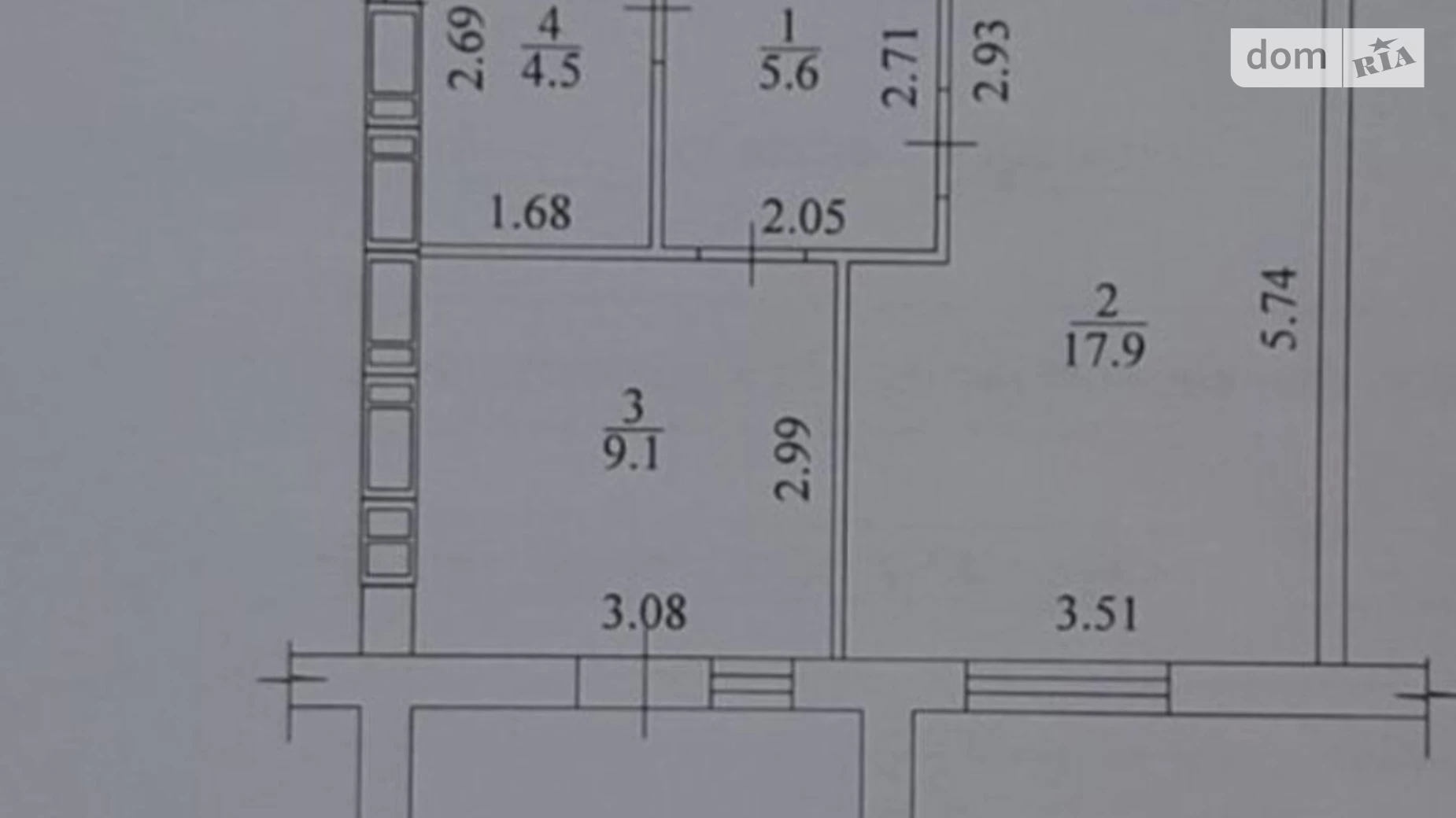 Продається 1-кімнатна квартира 37 кв. м у Харкові, просп. Льва Ландау, 52