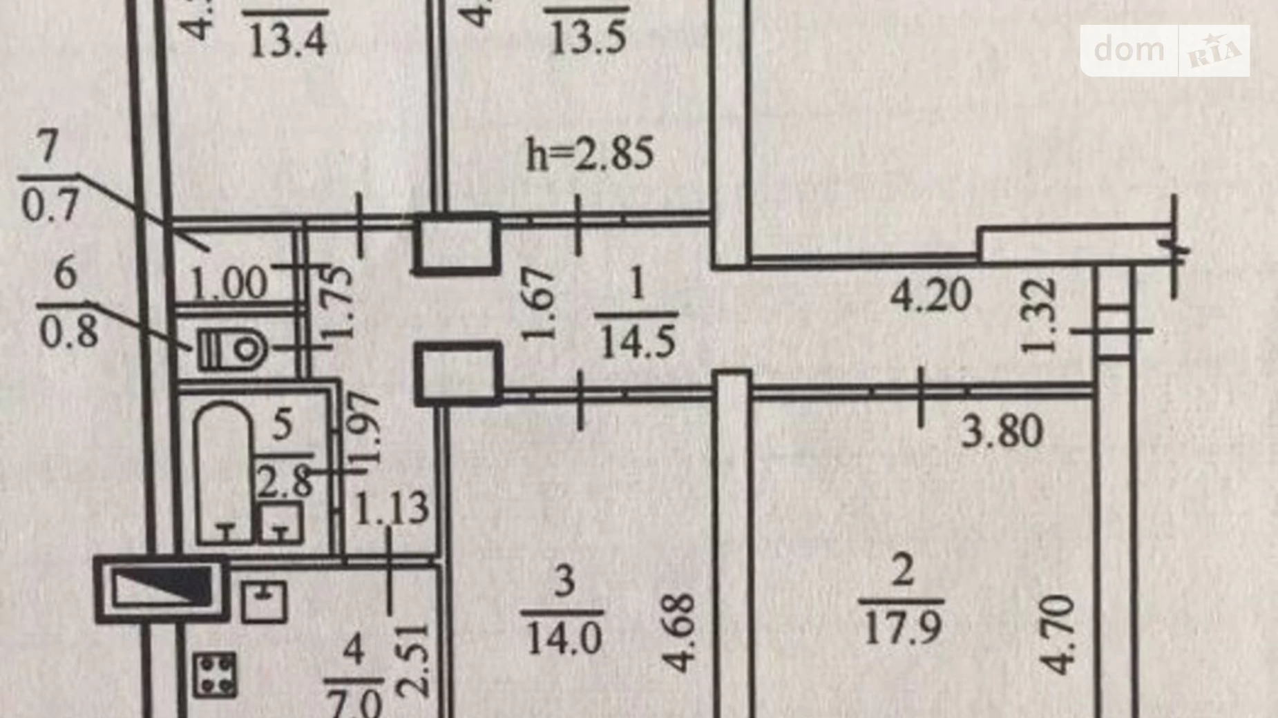 Продается 4-комнатная квартира 98 кв. м в Днепре, бул. Европейский