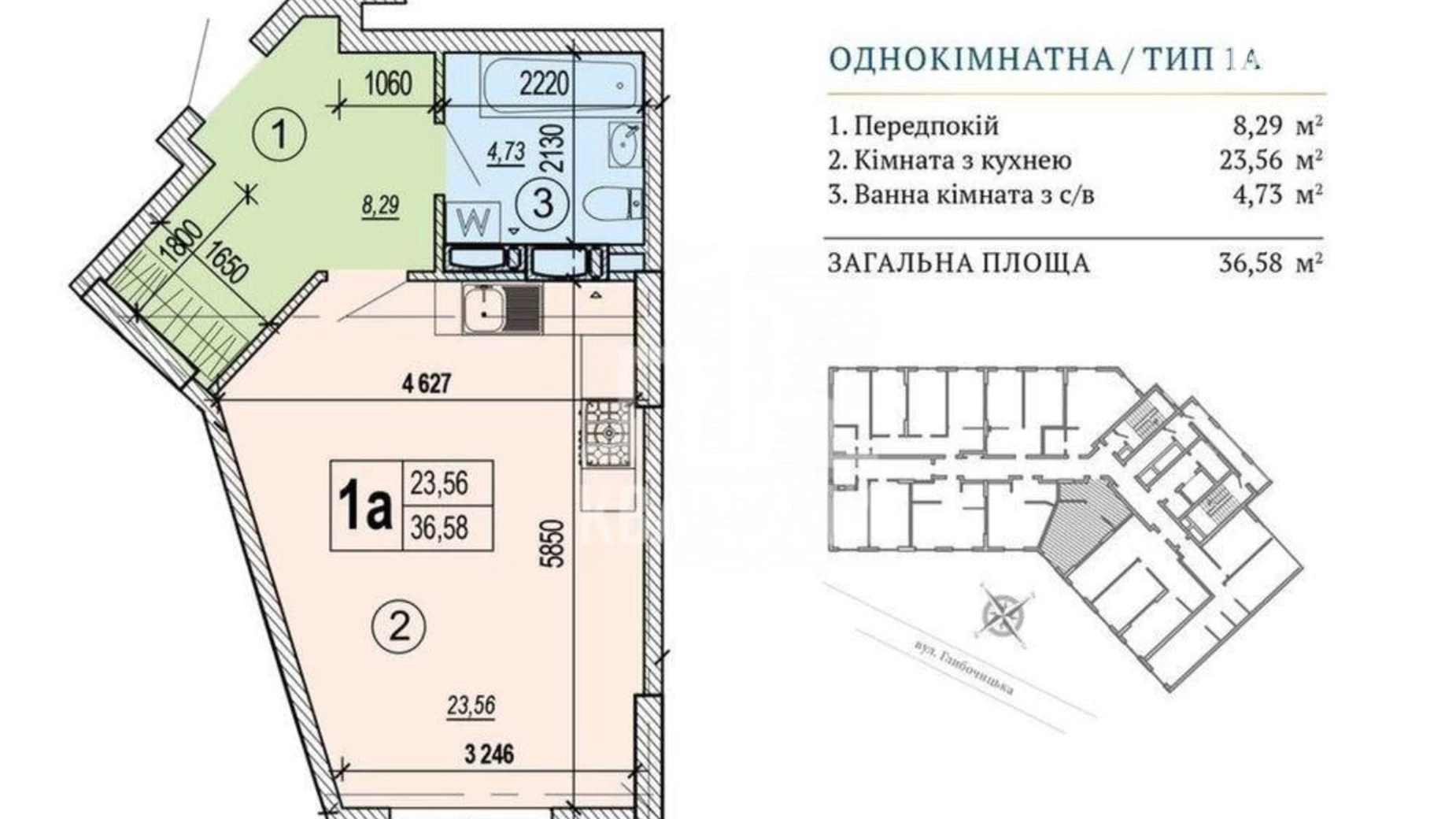 Продається 1-кімнатна квартира 36 кв. м у Києві, вул. Глибочицька, 73-79
