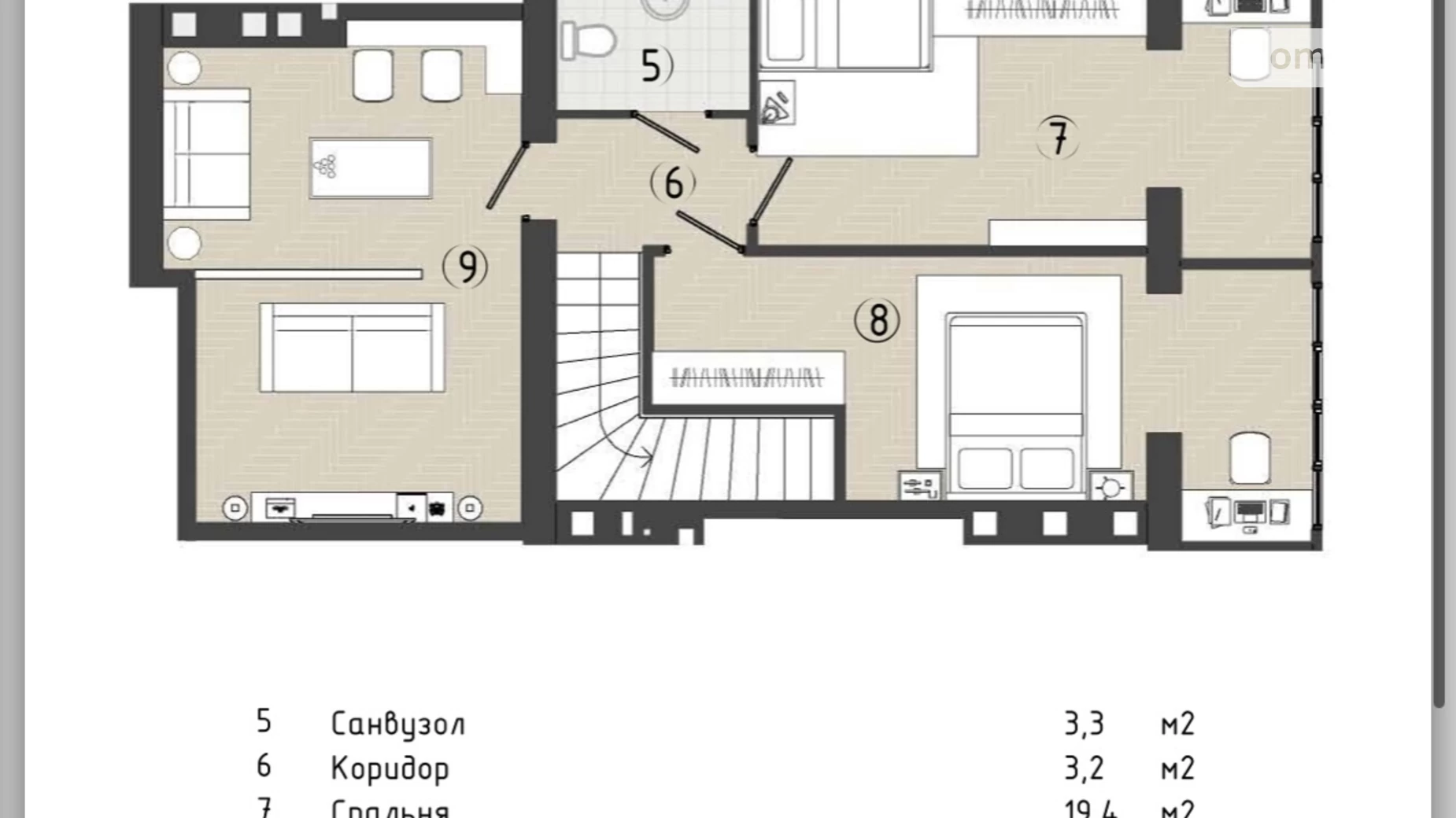 Продается 3-комнатная квартира 117 кв. м в Виннице, просп. Юности - фото 5