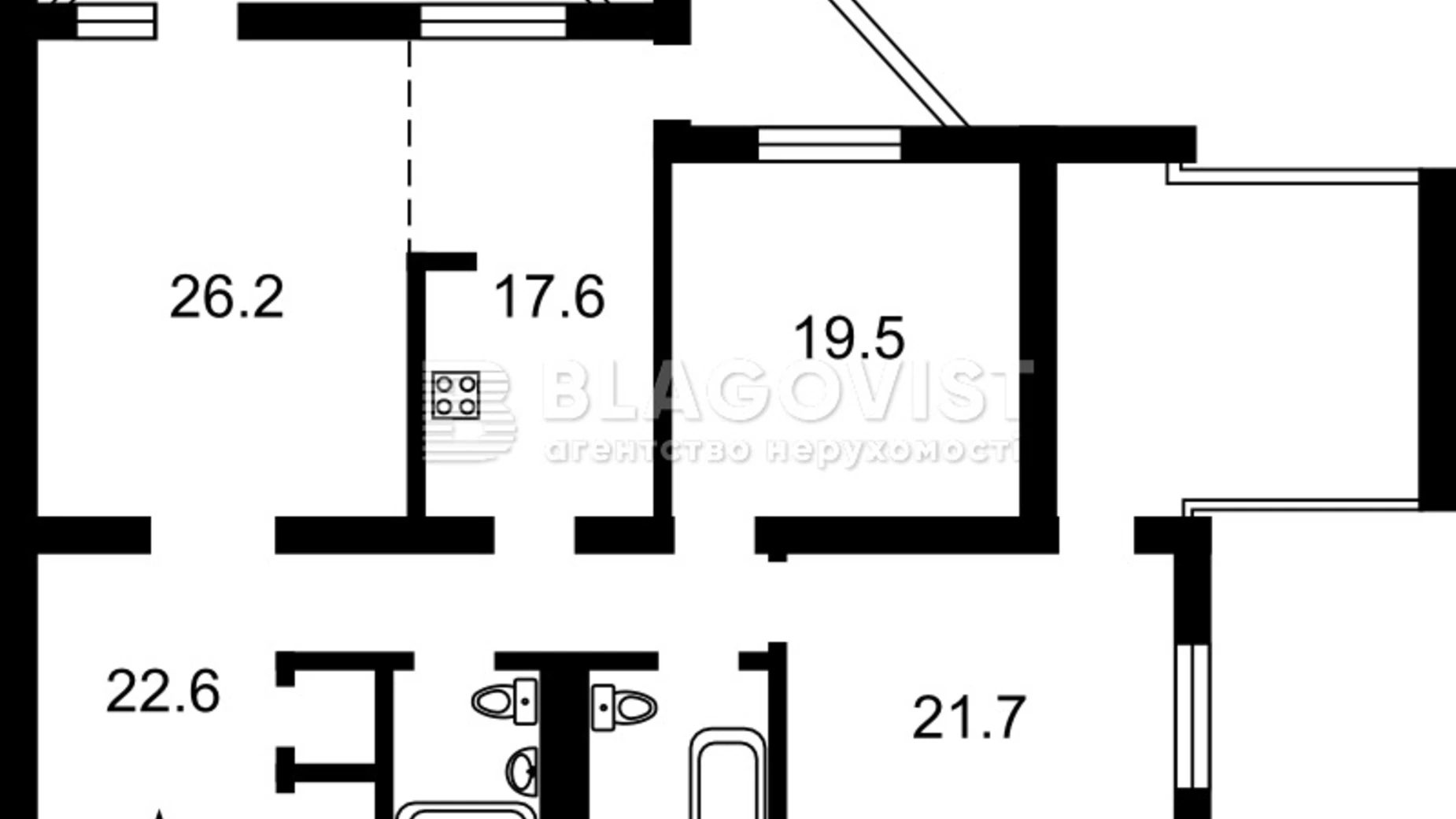 Продається 3-кімнатна квартира 137 кв. м у Києві, просп. Володимира Івасюка, 22 - фото 2