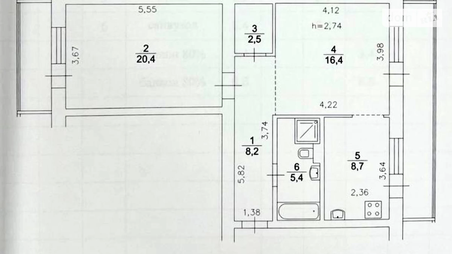 Продается 2-комнатная квартира 71.5 кв. м в Киеве, спуск Печерский, 8 - фото 4