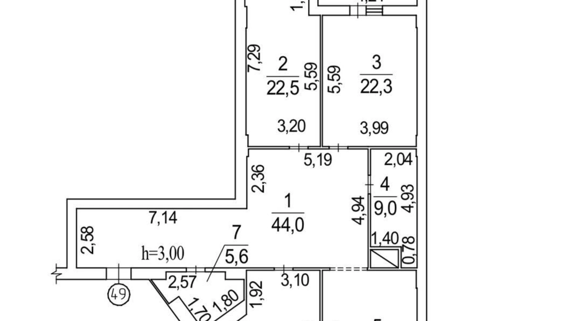 Продается 3-комнатная квартира 162.4 кв. м в Полтаве, ул. Коваля, 2 - фото 4