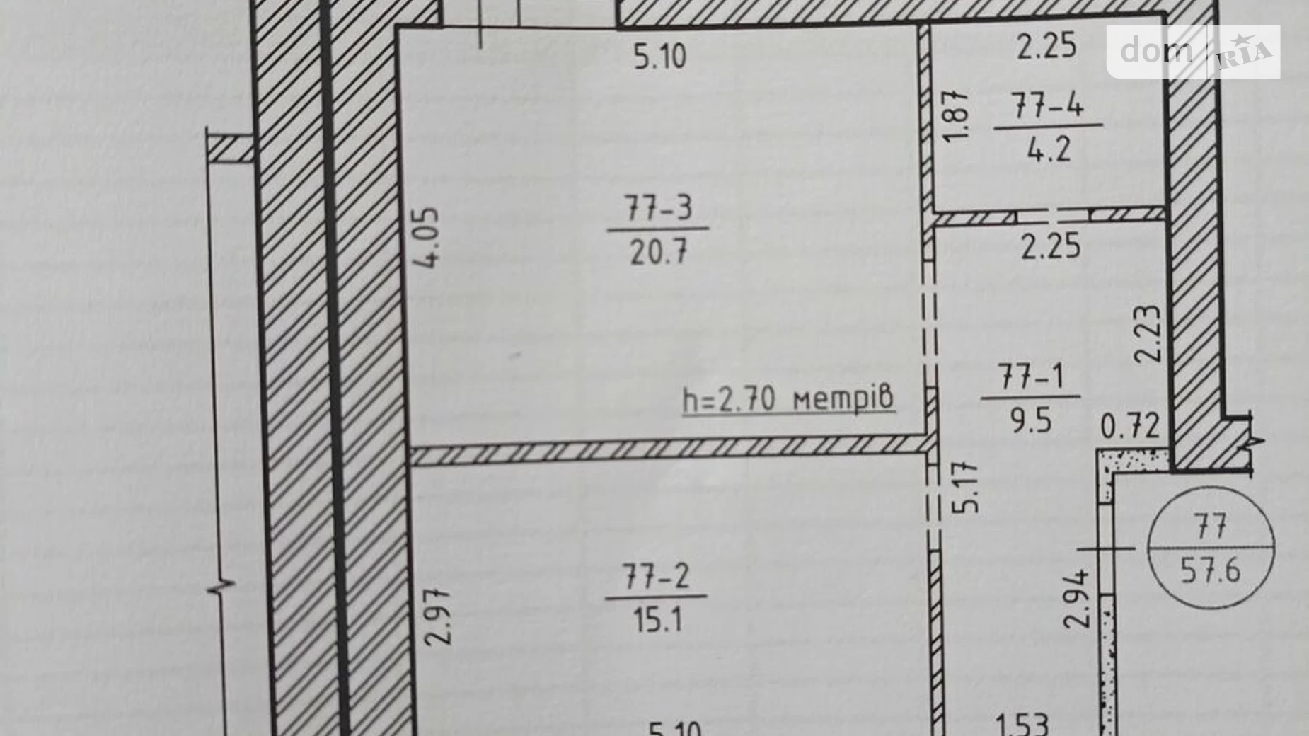 Продается 1-комнатная квартира 58 кв. м в Сумах