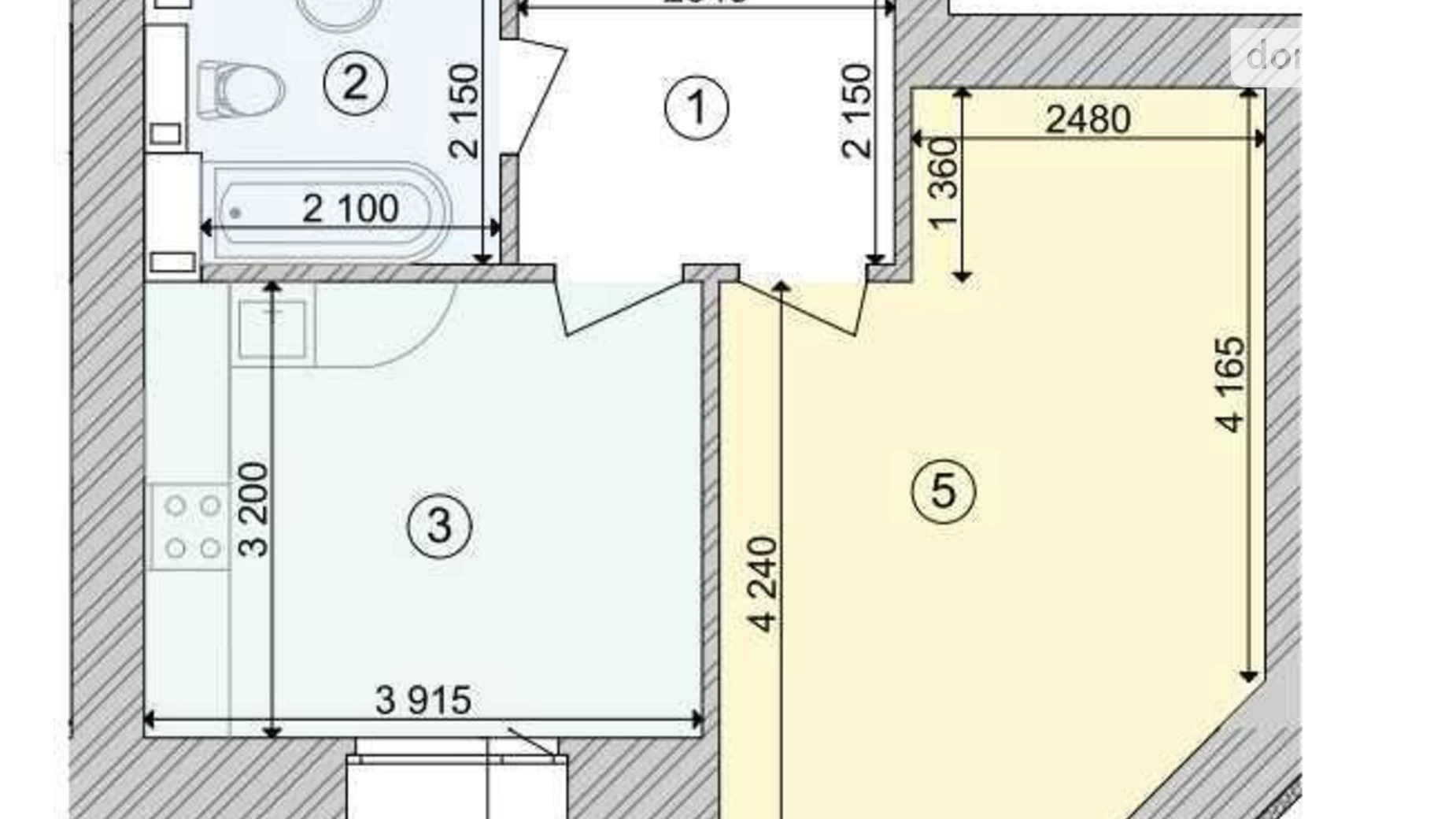 Продается 1-комнатная квартира 43 кв. м в Киеве, ул. Холодноярская(Кайсарова), 7/9