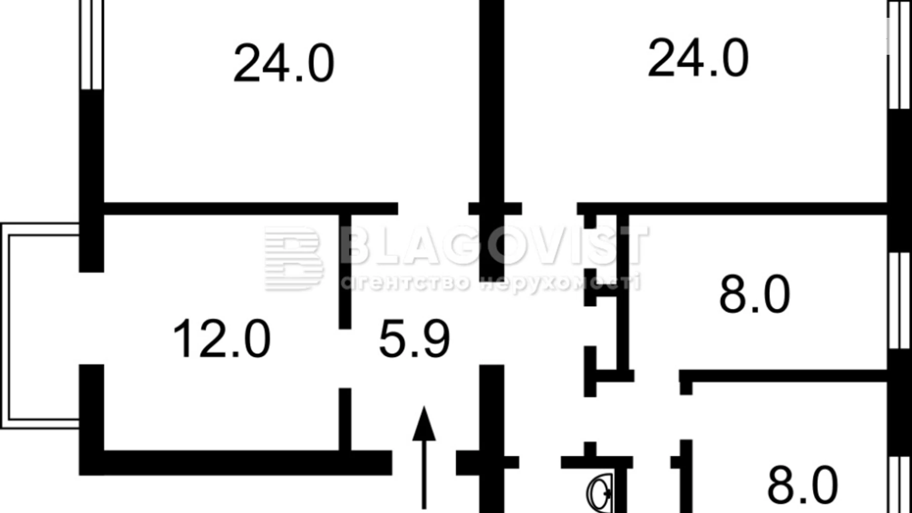 Продается 4-комнатная квартира 89 кв. м в Киеве, ул. Михаила Коцюбинского, 2