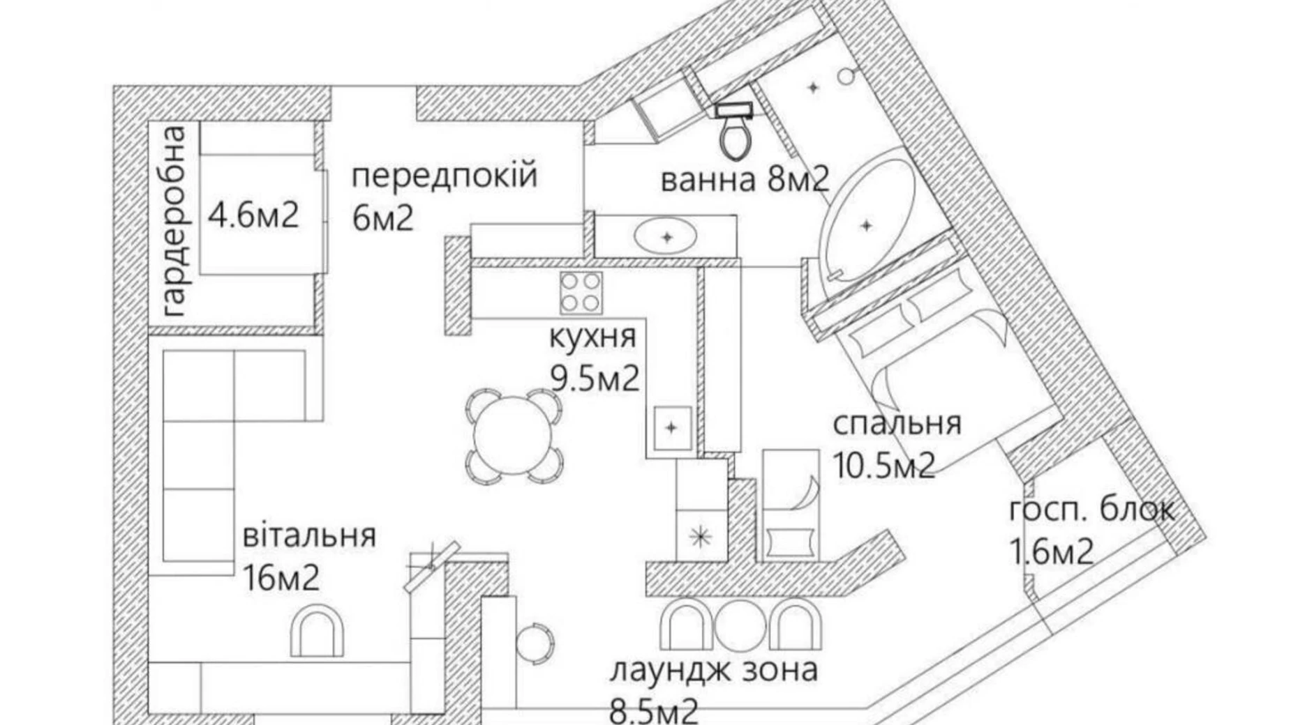 Продается 2-комнатная квартира 57 кв. м в Киеве, ул. Михаила Донца, 2А - фото 3