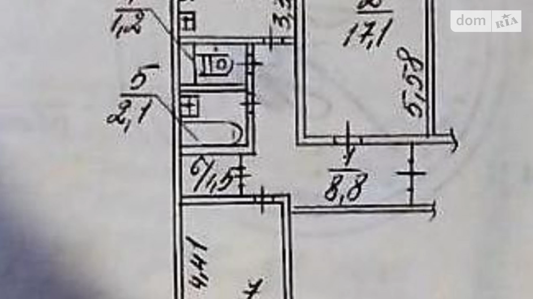 Продается 2-комнатная квартира 51 кв. м в Днепре, просп. Победы