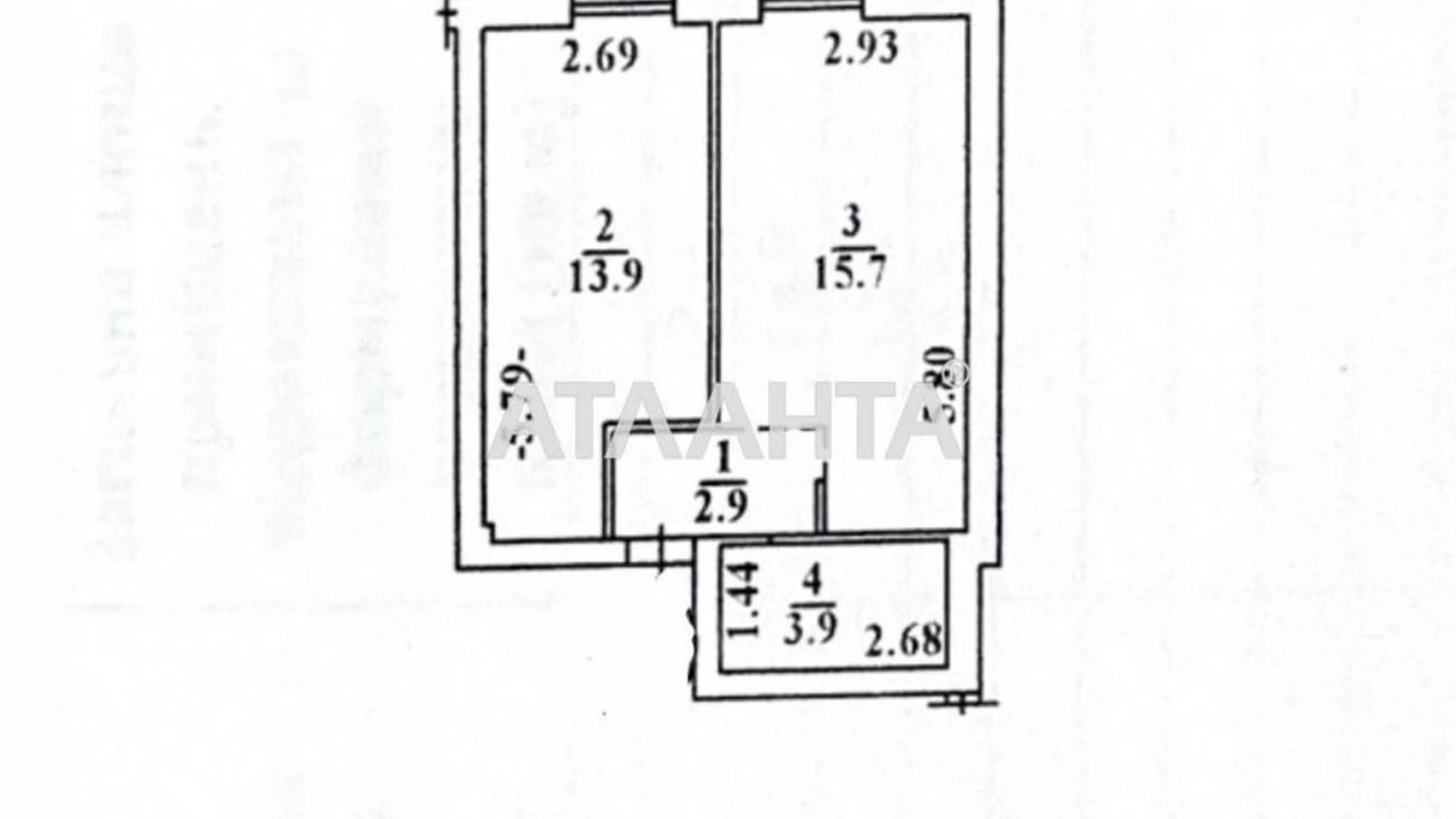 Продается 1-комнатная квартира 36.4 кв. м в Одессе, ул. Инглези - фото 3