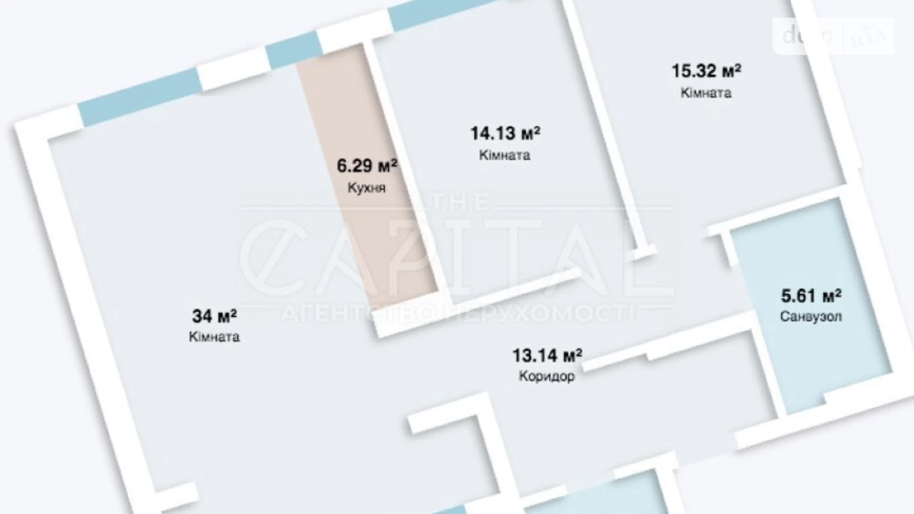 Продается 3-комнатная квартира 91.97 кв. м в Киеве, ул. Речная(Годовая), 4