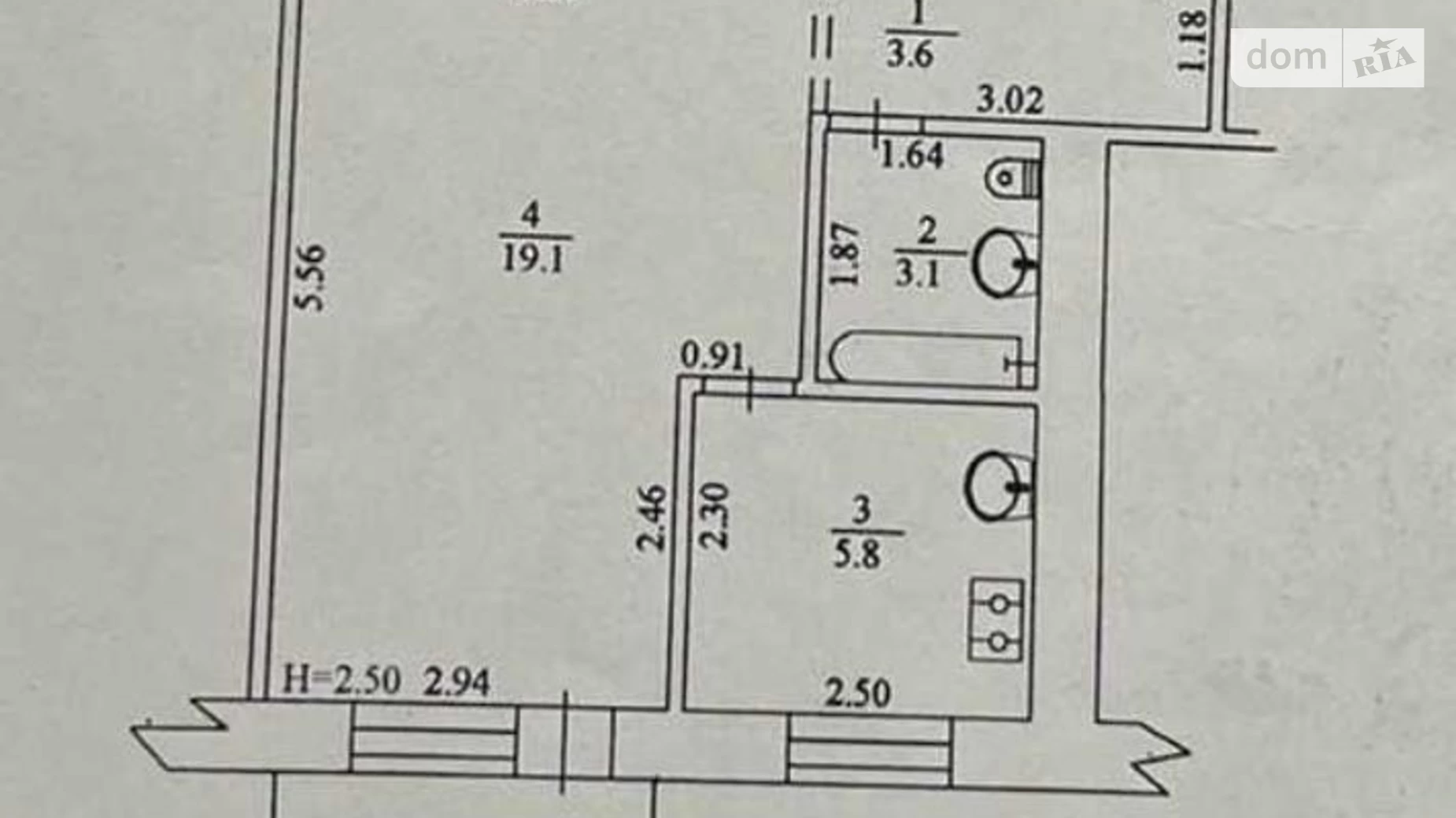 Продається 1-кімнатна квартира 33 кв. м у Харкові, просп. Гагаріна, 252