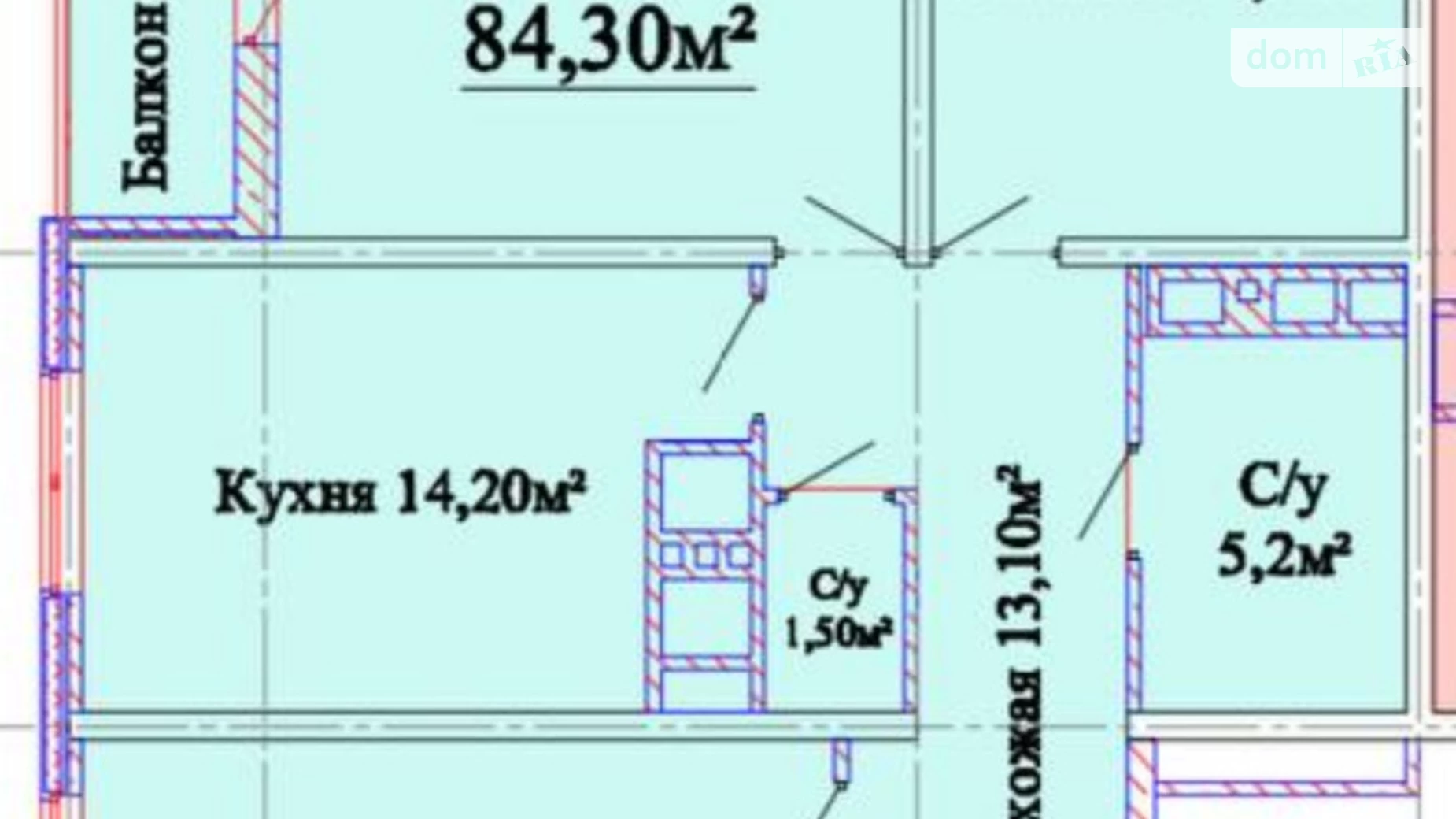 Продається 3-кімнатна квартира 85 кв. м у Одесі, вул. Люстдорфська дорога, 55