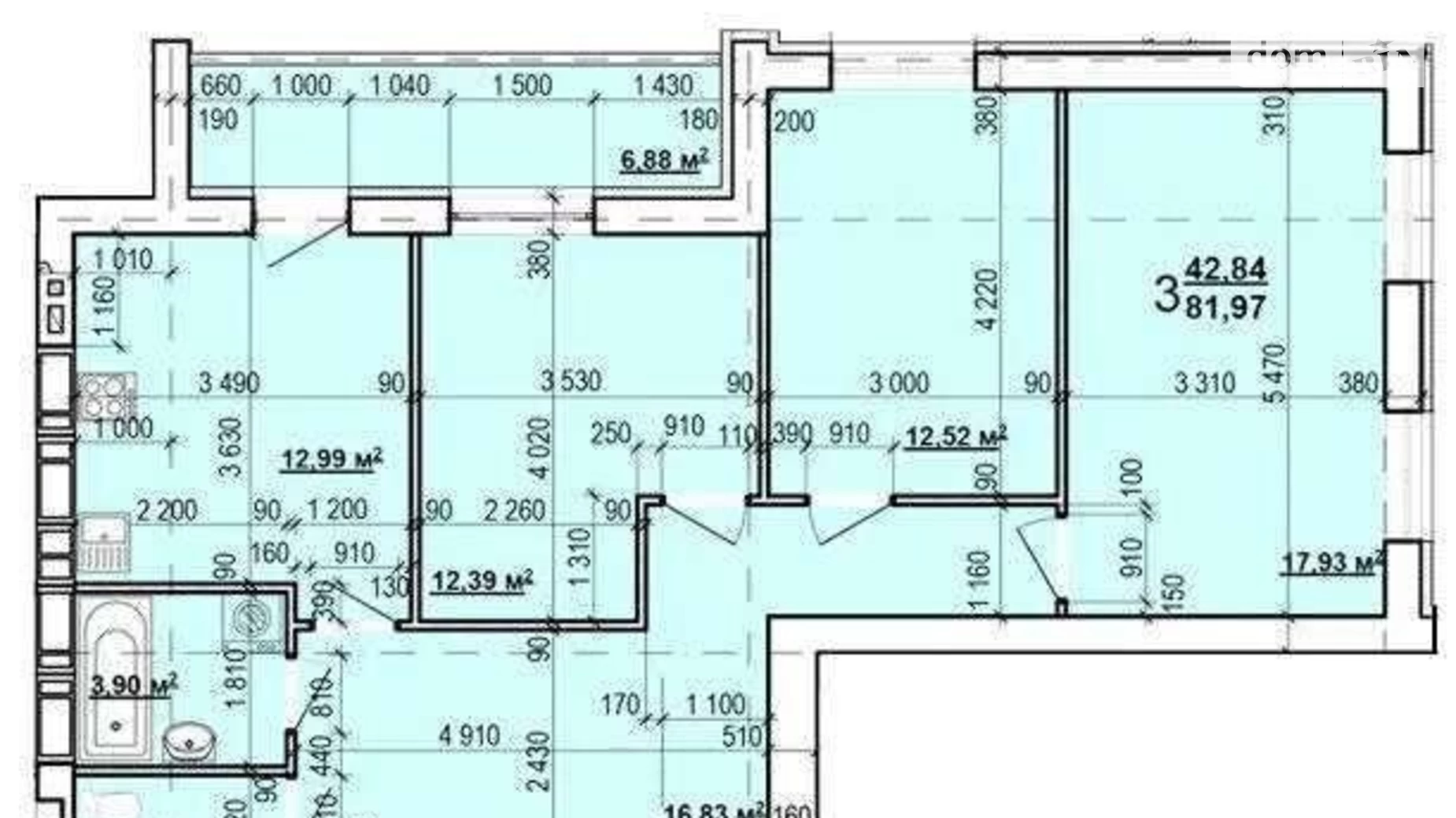 Продается 3-комнатная квартира 83 кв. м в Харькове, просп. Героев Харькова(Московский), 268А - фото 2