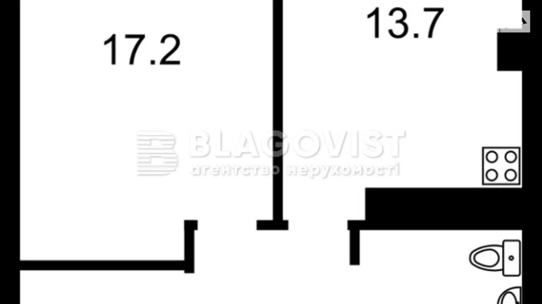 Продается 1-комнатная квартира 43.5 кв. м в Киеве, ул. Юношеская, 21