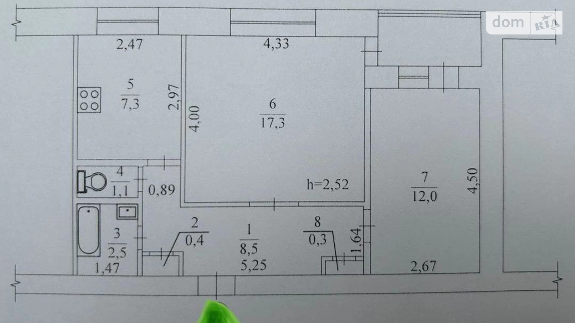 Продается 2-комнатная квартира 52 кв. м в Киеве, ул. Героев полка АЗОВ(Маршала Малиновского), 25 - фото 2