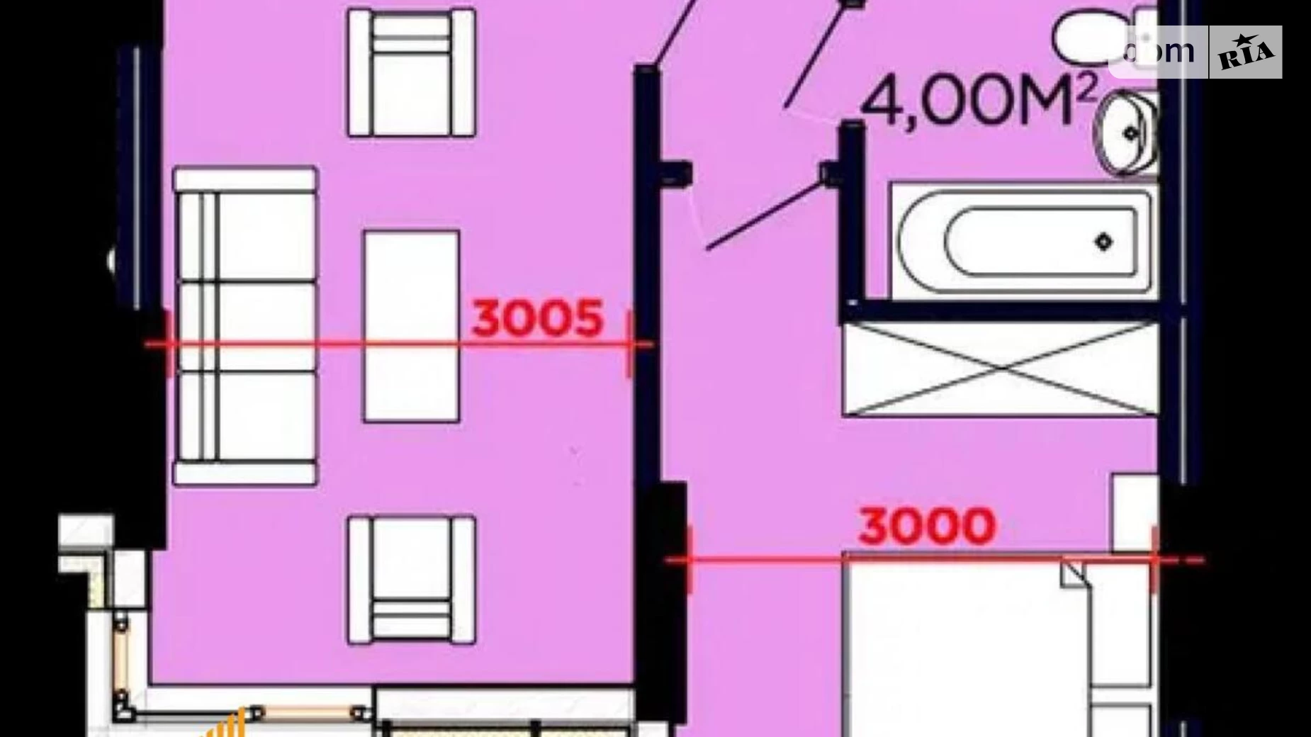 Продается 1-комнатная квартира 43 кв. м в Львове, ул. Беговая