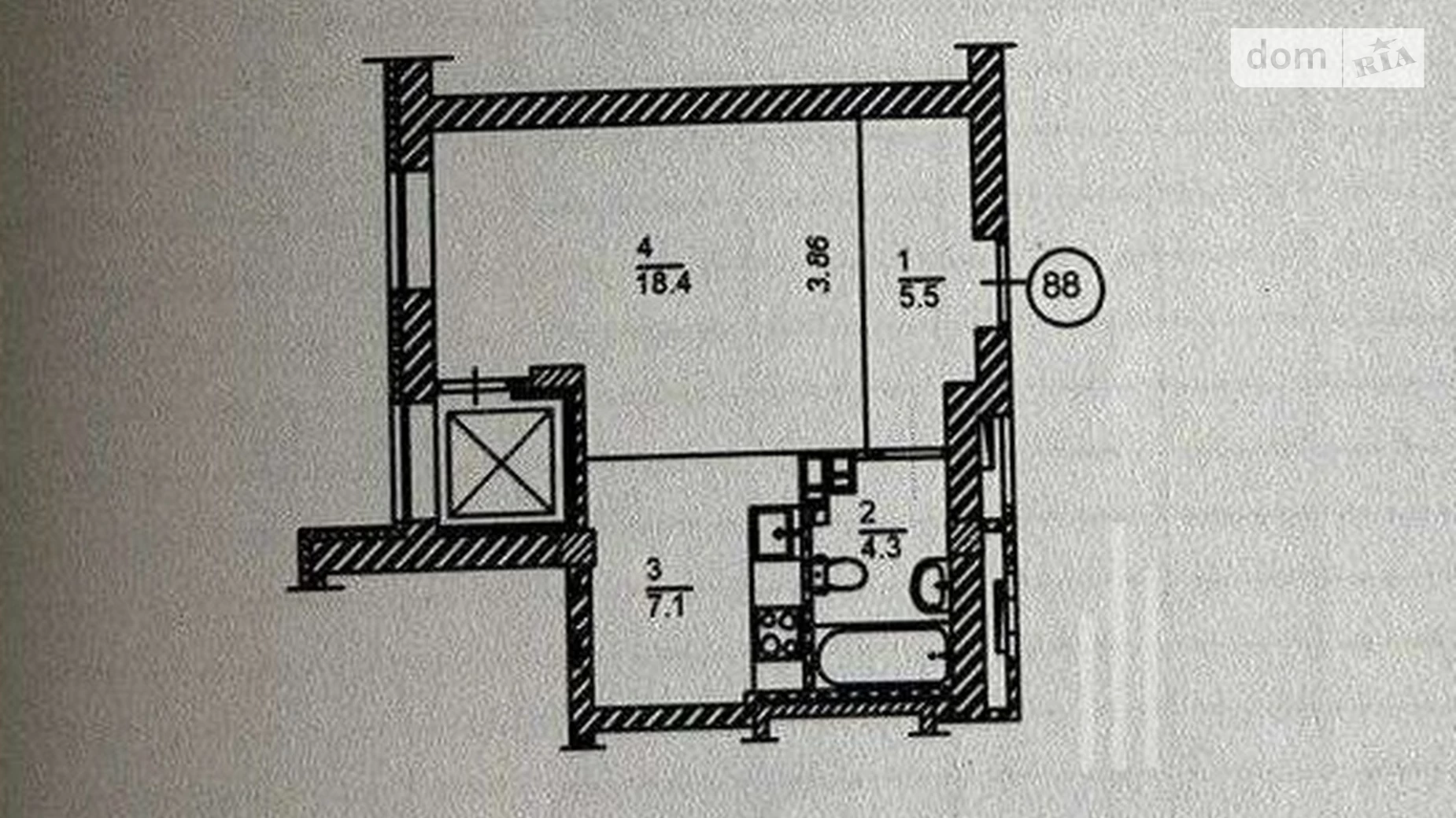 Продается 1-комнатная квартира 38 кв. м в Броварах, ул. Анатолия Луценко, 19 - фото 2