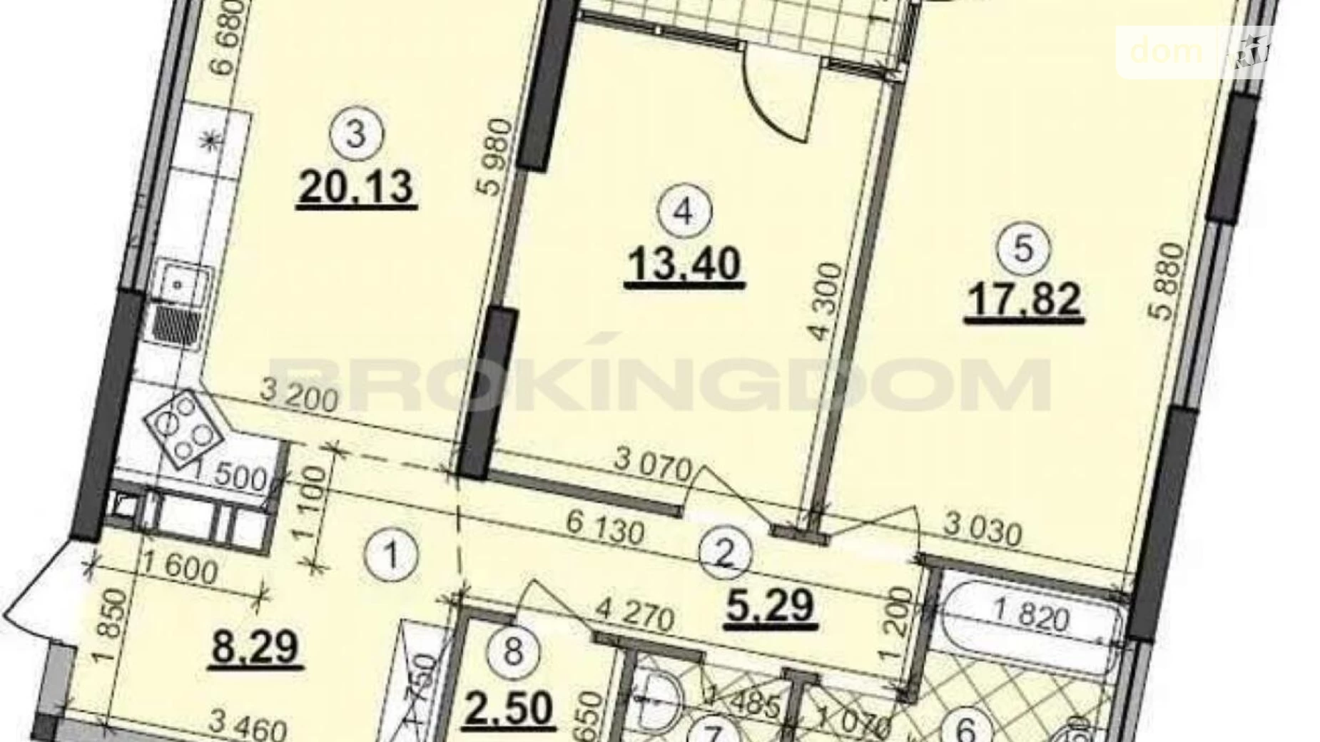 Продается 2-комнатная квартира 83 кв. м в Киеве, ул. Днепровская, 6