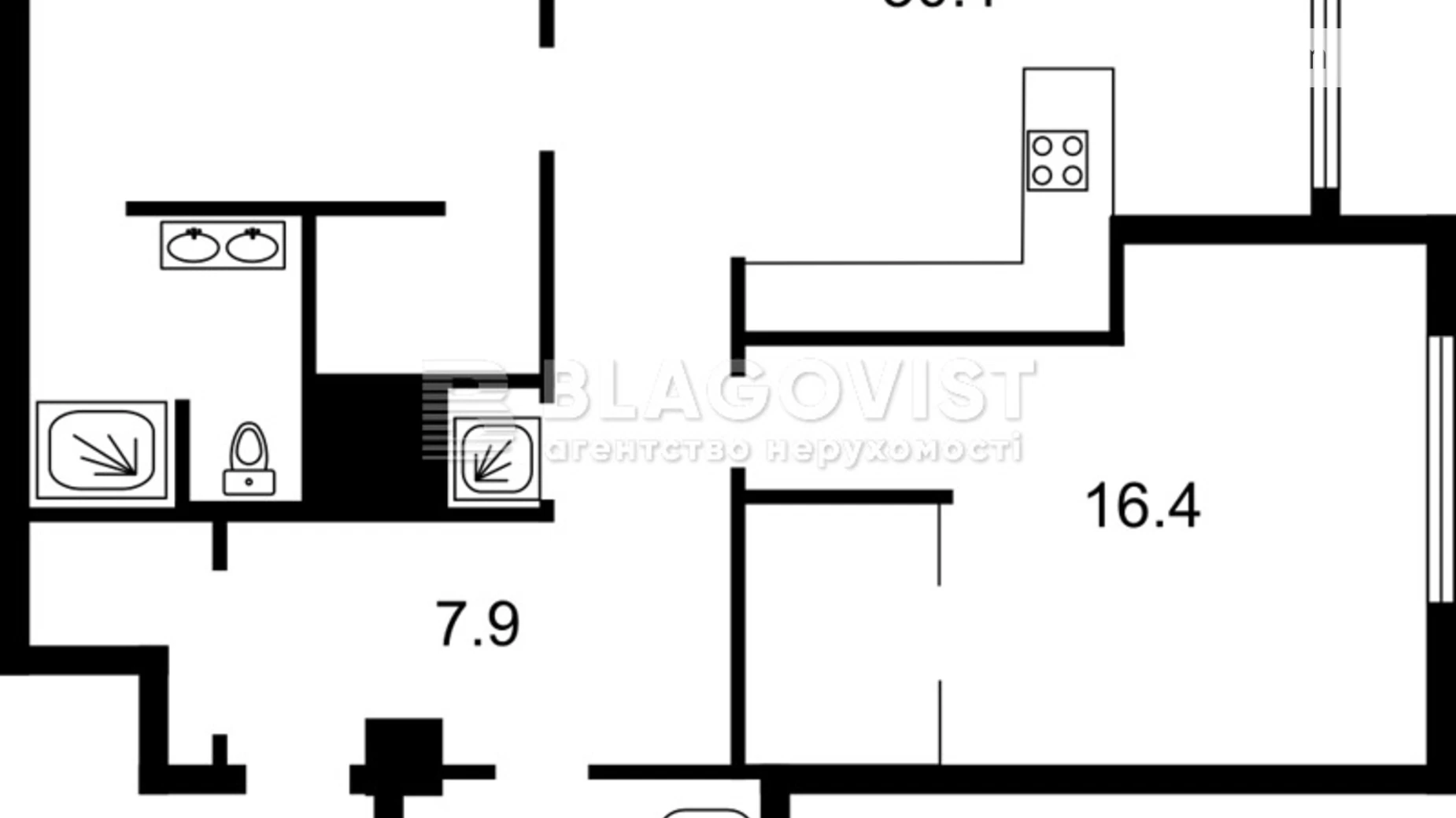 Продається 2-кімнатна квартира 92 кв. м у Києві, вул. Андрія Верхогляда(Драгомирова), 19Б