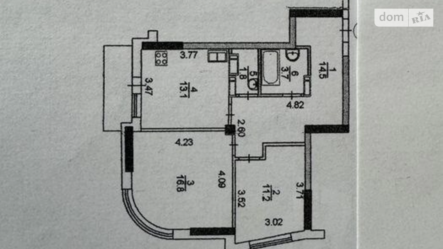 Продается 2-комнатная квартира 63 кв. м в Киеве, ул. Каховская, 56