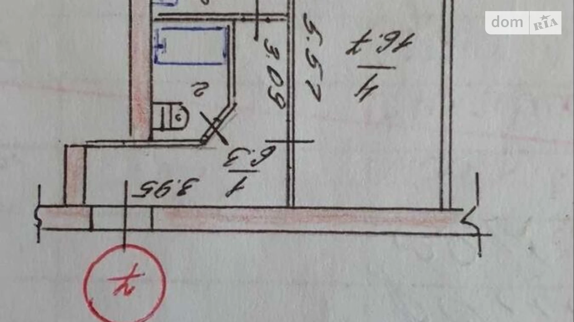 1-комнатная квартира 32 кв. м в Запорожье, бул. Винтера, 42