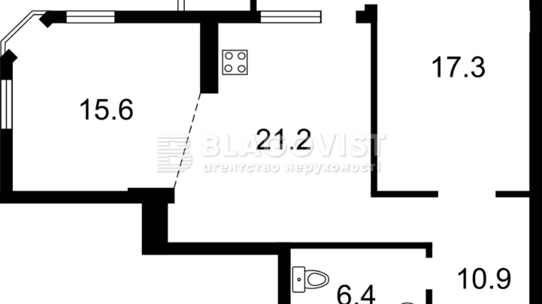 Продается 2-комнатная квартира 80 кв. м в Киеве, ул. Мокрая(Кудряшова), 20