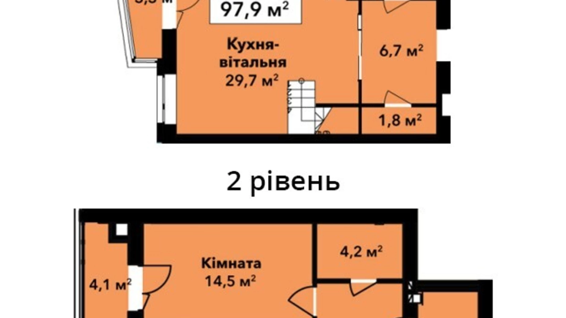 Продается 3-комнатная квартира 98 кв. м в Хмельницком - фото 5