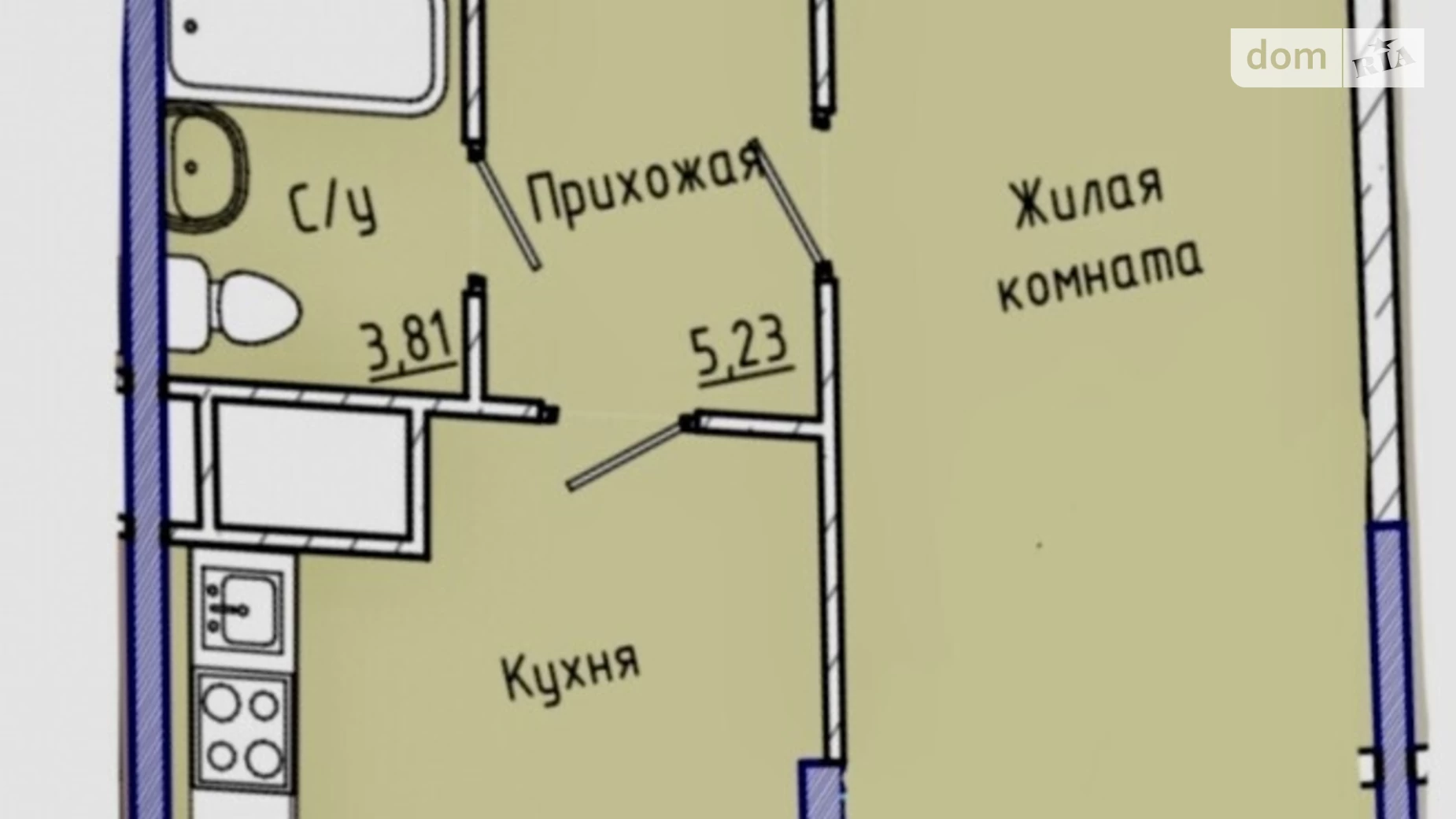Продається 1-кімнатна квартира 40 кв. м у Одесі, вул. Каманіна