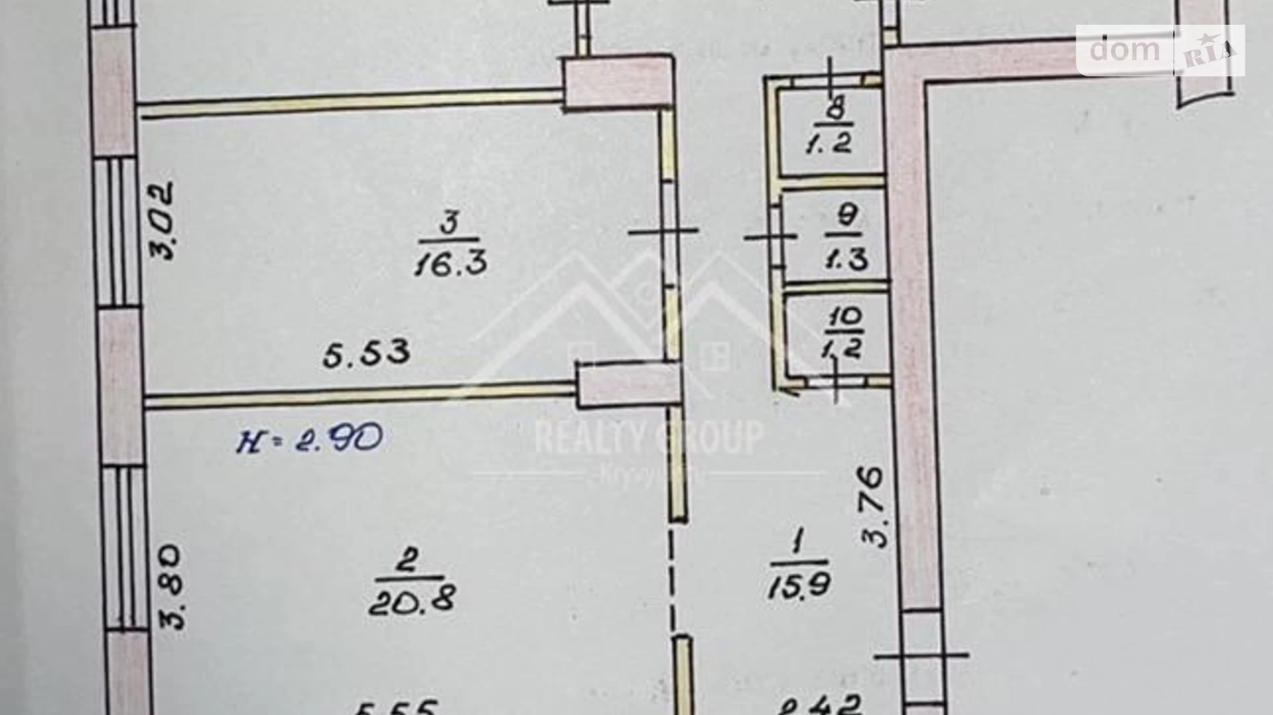 Продается 3-комнатная квартира 81 кв. м в Кривом Роге, ул. Виктора Оцерклевича(Курчатова) - фото 3