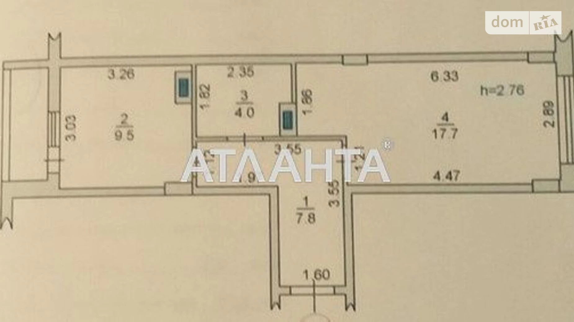 Продається 1-кімнатна квартира 41.8 кв. м у Чорноморську, вул. 1 Травня, 40Б