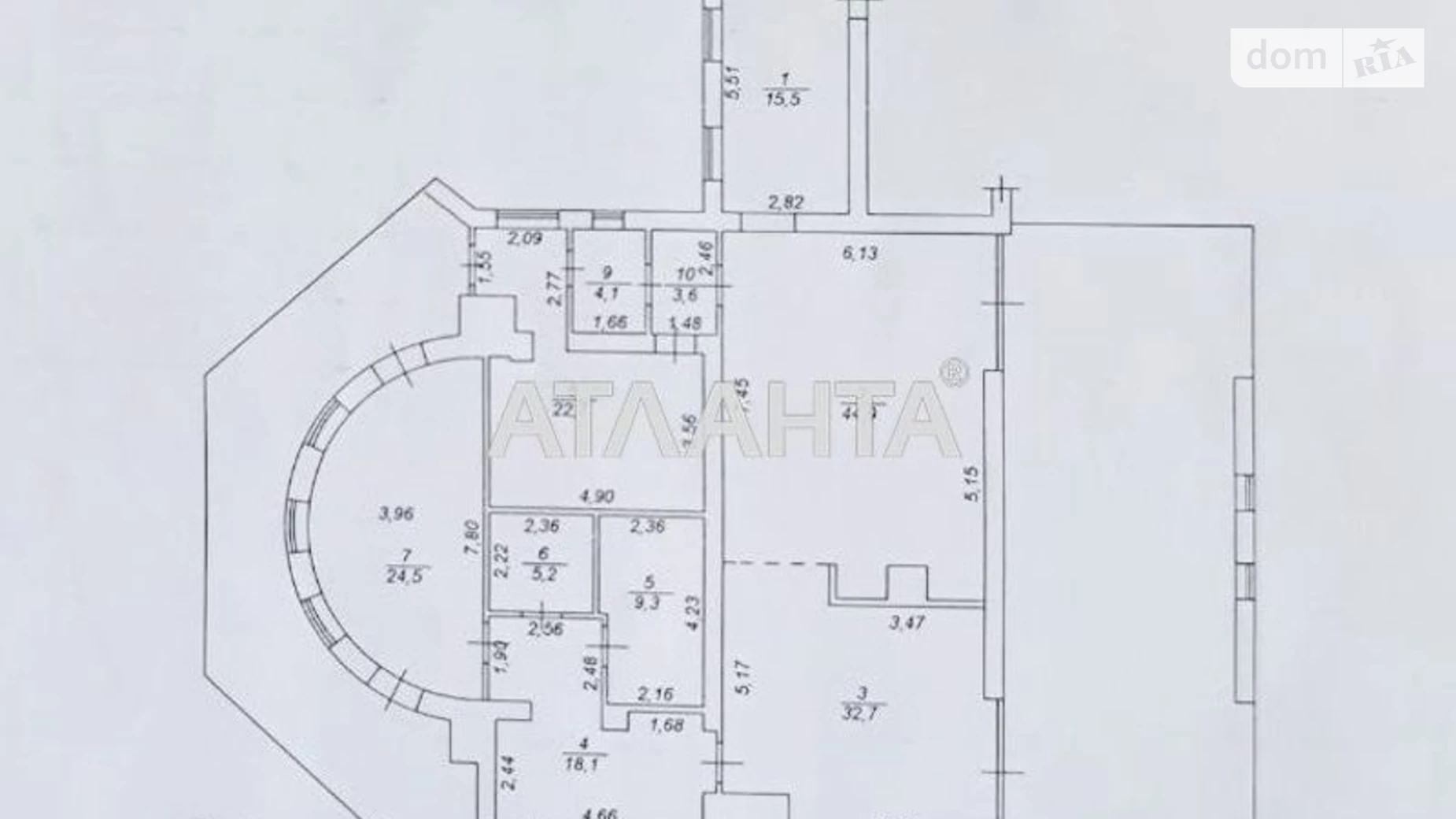 Продається 3-кімнатна квартира 212 кв. м у Одесі, пров. Каркашадзе, 9