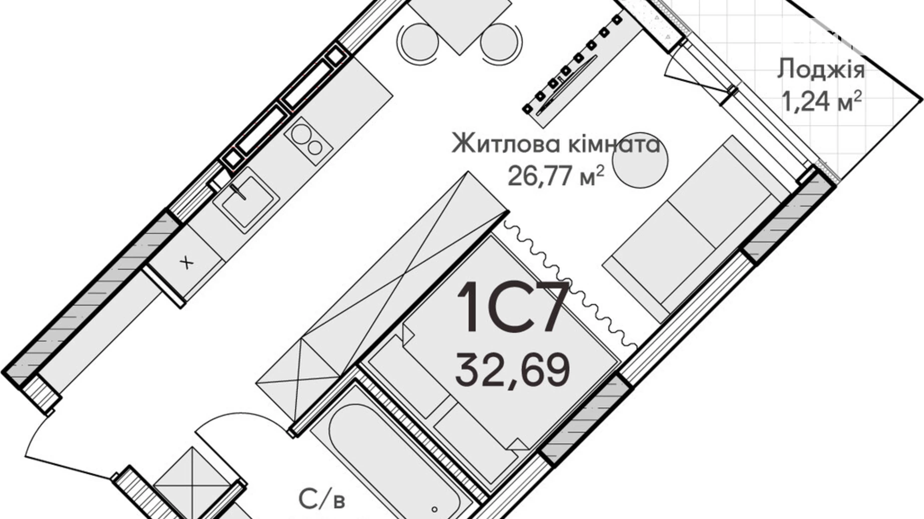 Продається 1-кімнатна квартира 34 кв. м у Ірпені, вул. Ольги Кобилянської(Достоєвського) - фото 2