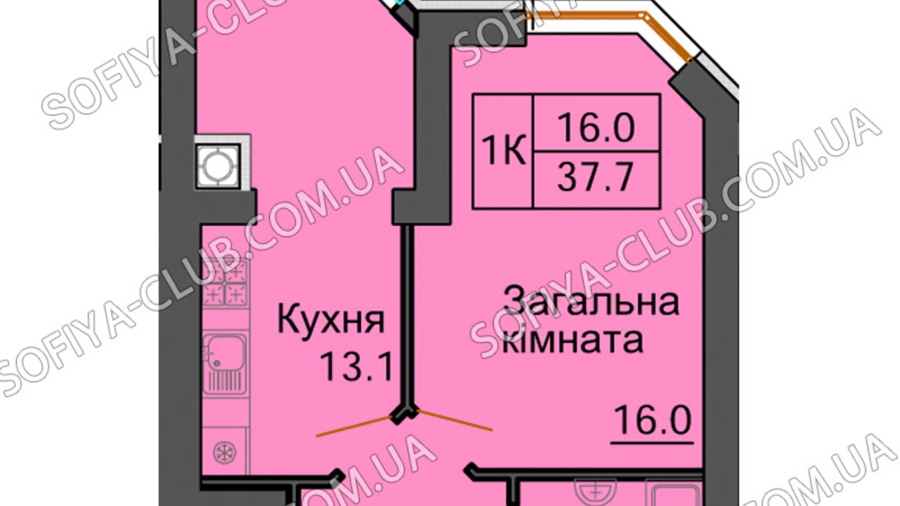 Продается 1-комнатная квартира 38.8 кв. м в Киево-Святошинске, ул. Зеленая, 3