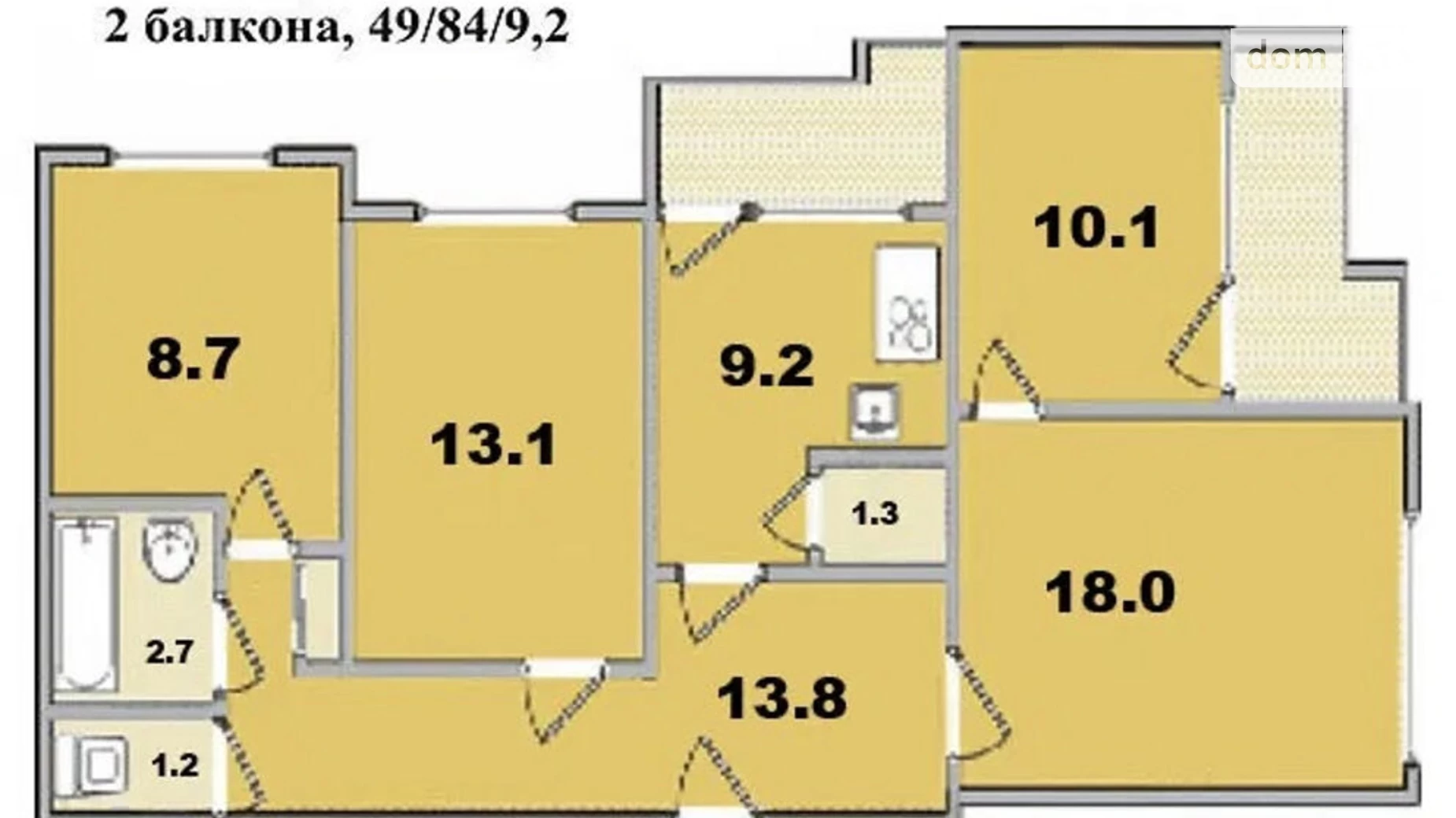 Продается 4-комнатная квартира 82 кв. м в Харькове, ул. Клочковская