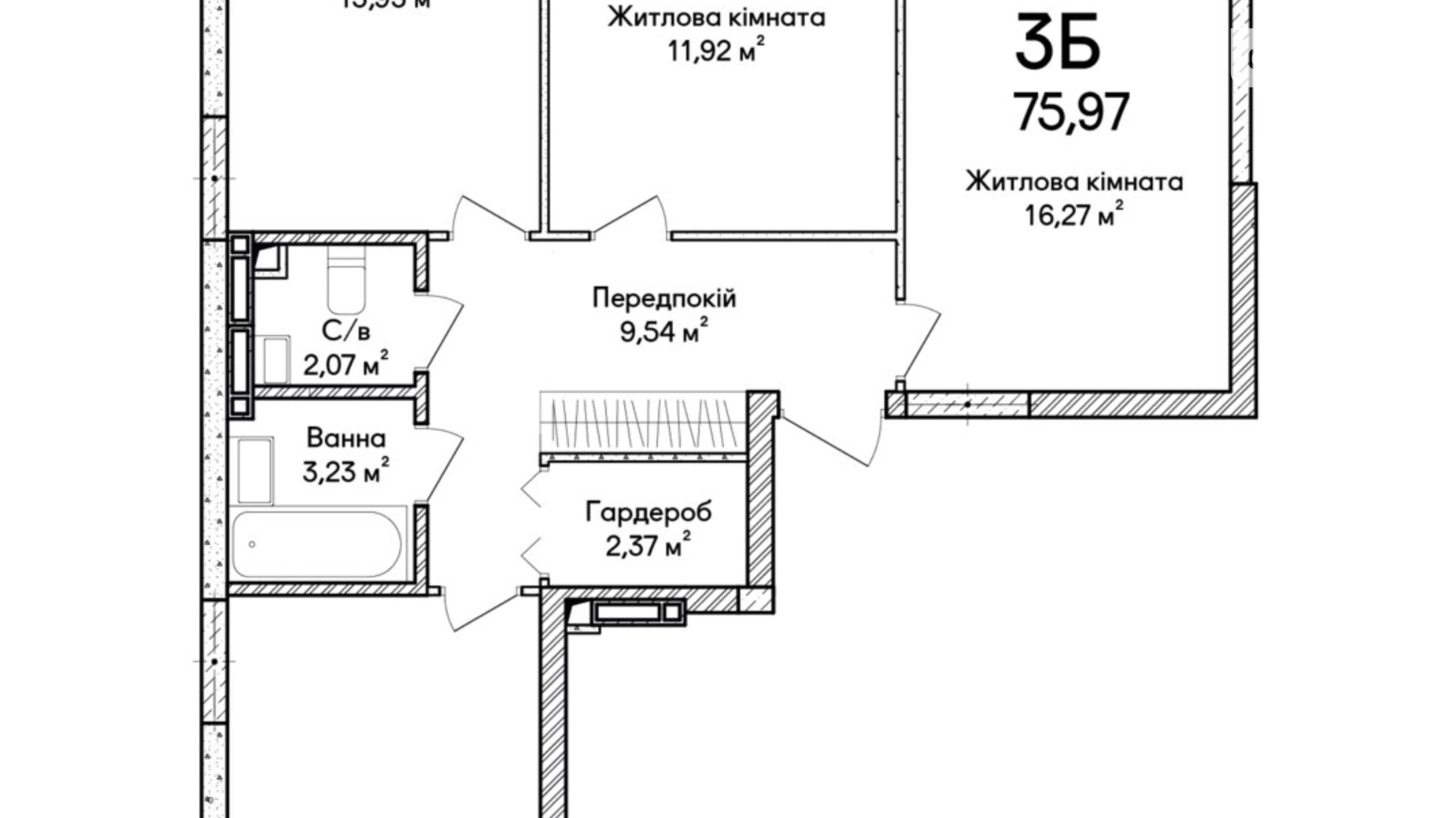 Продается 3-комнатная квартира 75 кв. м в Ирпене