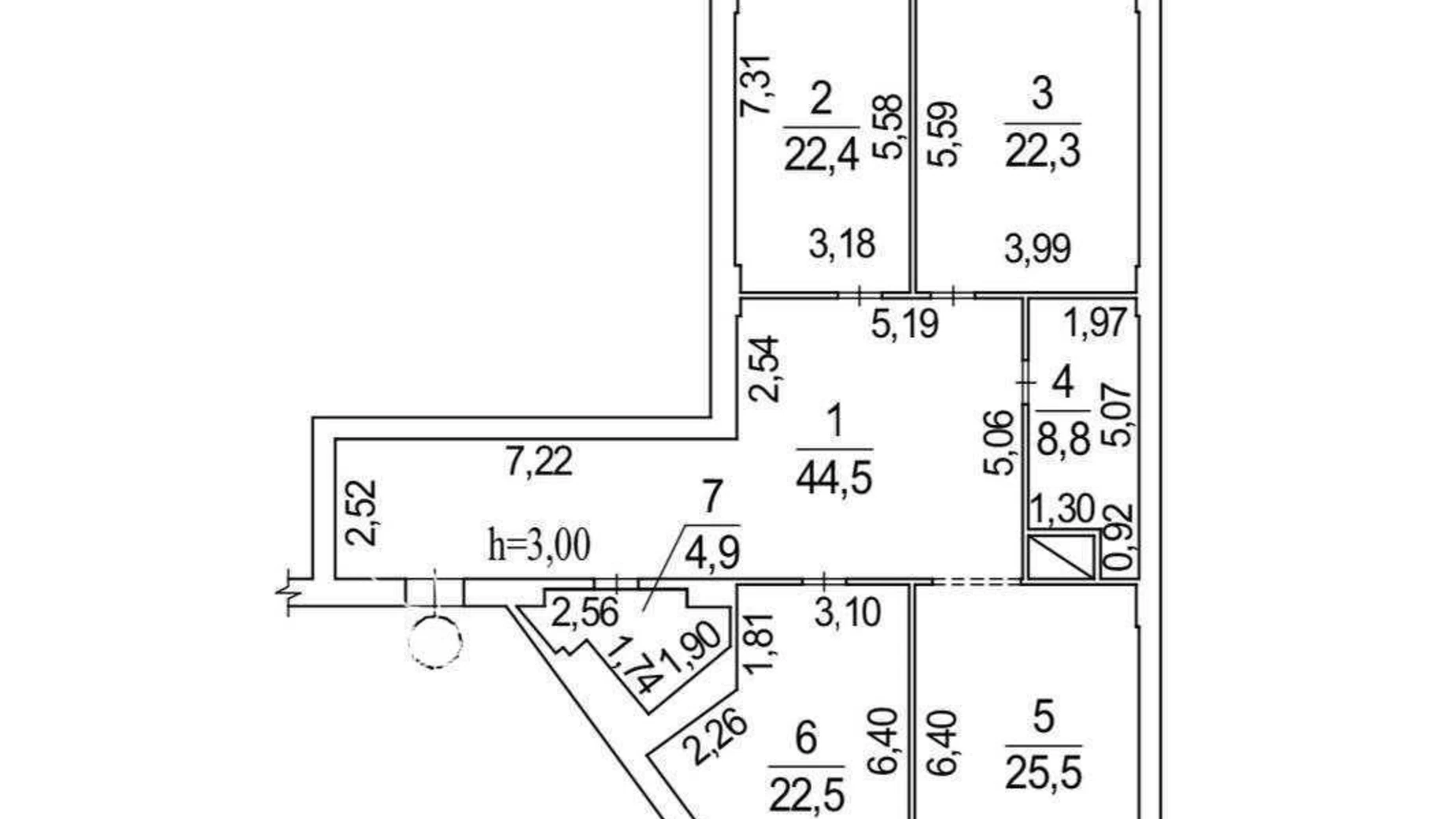 Продается 3-комнатная квартира 161 кв. м в Полтаве, ул. Коваля, 2