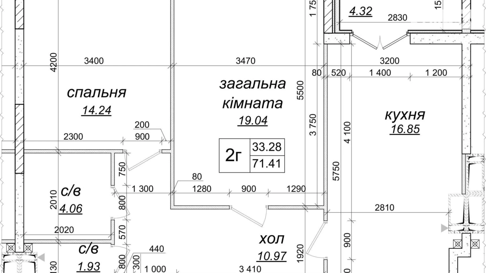 Продается 2-комнатная квартира 71 кв. м в Новоселках, ул. Пригородная