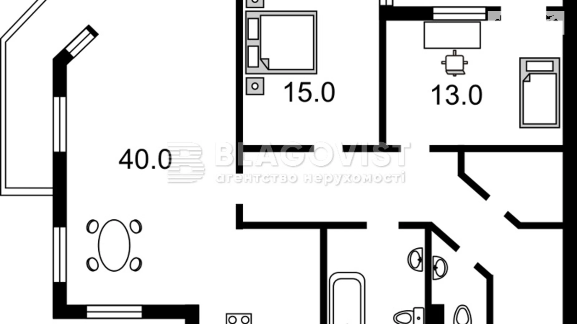 Продается 3-комнатная квартира 104 кв. м в Киеве, ул. Спасская, 35