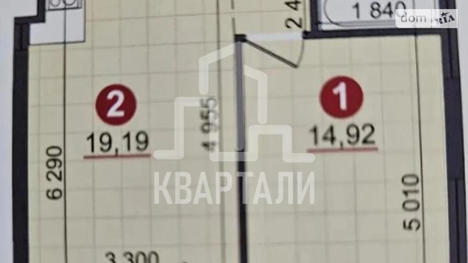 Продается 1-комнатная квартира 45.8 кв. м в Киеве, просп. Правды, 45