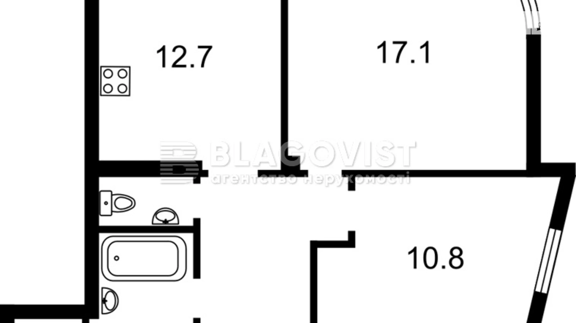 Продается 2-комнатная квартира 62 кв. м в Киеве, ул. Кадетский Гай, 8 - фото 2